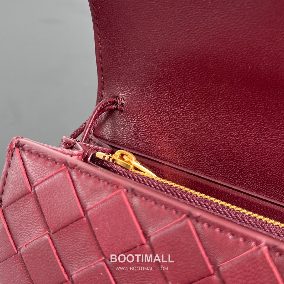 Bottega Veneta Andiamo Flap Wallet Intrecciato Leather Gold Long Wallet 보테가 베네타 안디아모 플랩 장지갑 인트레치아토 레더 골드 19cm 10