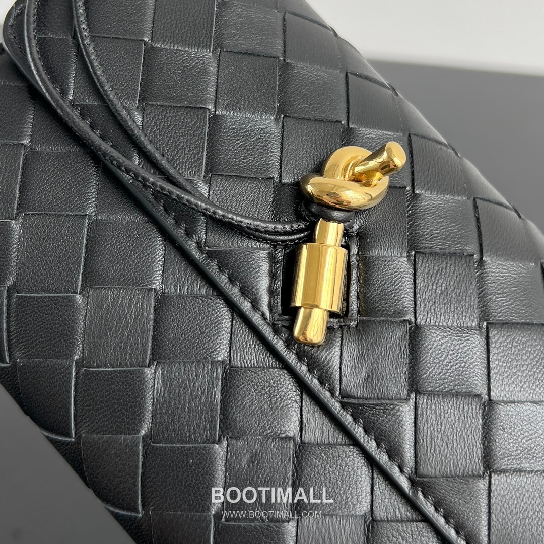 Bottega Veneta Andiamo Flap Wallet Intrecciato Leather Gold Long Wallet 보테가 베네타 안디아모 플랩 장지갑 인트레치아토 레더 골드 19cm 8