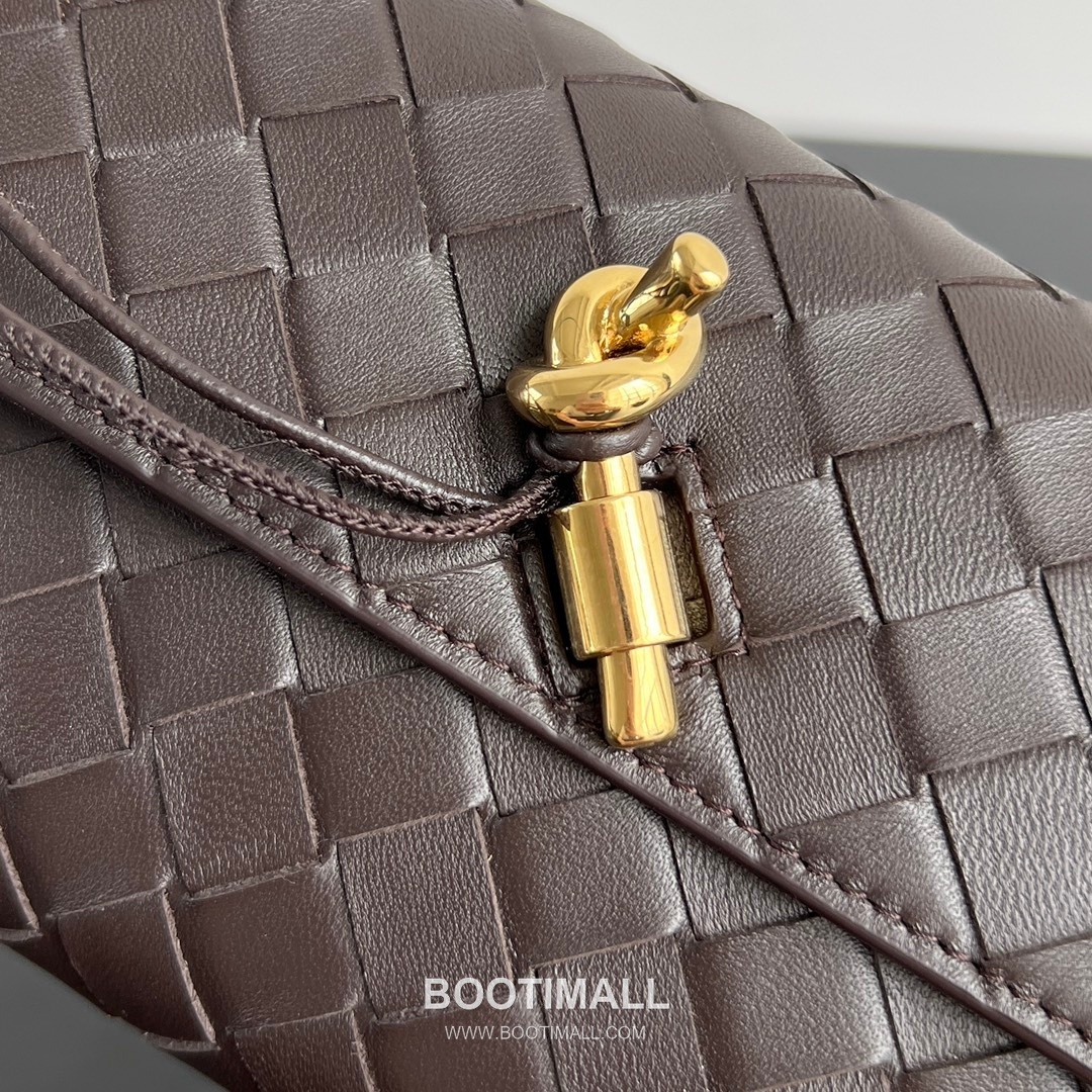 Bottega Veneta Andiamo Flap Wallet Intrecciato Leather Gold Long Wallet 보테가 베네타 안디아모 플랩 장지갑 인트레치아토 레더 골드 19cm 5