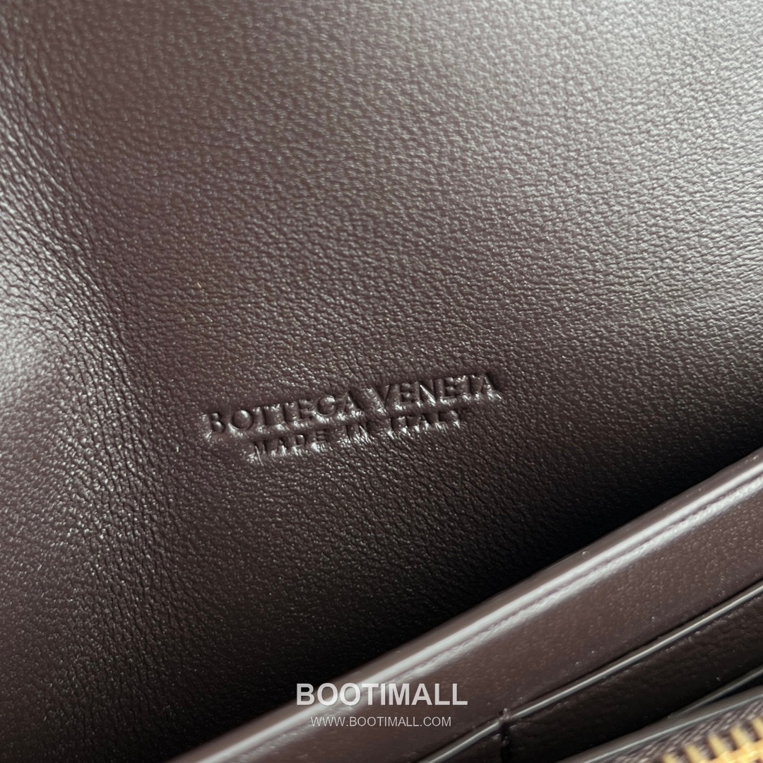 Bottega Veneta Andiamo Flap Wallet Intrecciato Leather Gold Long Wallet 보테가 베네타 안디아모 플랩 장지갑 인트레치아토 레더 골드 19cm 8