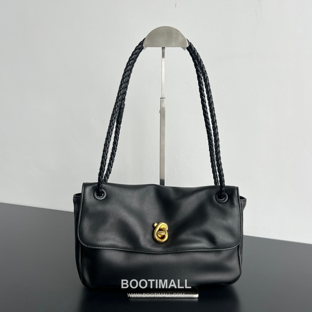 Bottega Veneta Madison Shoulder Bag Smooth Lambskin Black 보테가 베네타 매디슨 숄더백 스무스 램스킨 블랙 27cm 5