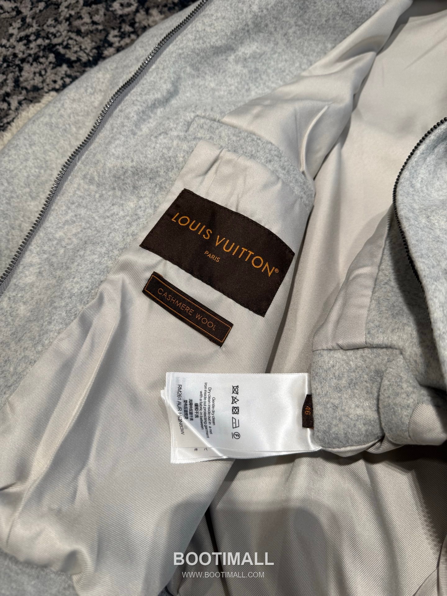 Louis Vuitton Stand Collar Zip Jacket Cotton Black 루이비통 스탠드칼라 집업 자켓 코튼 블랙 15