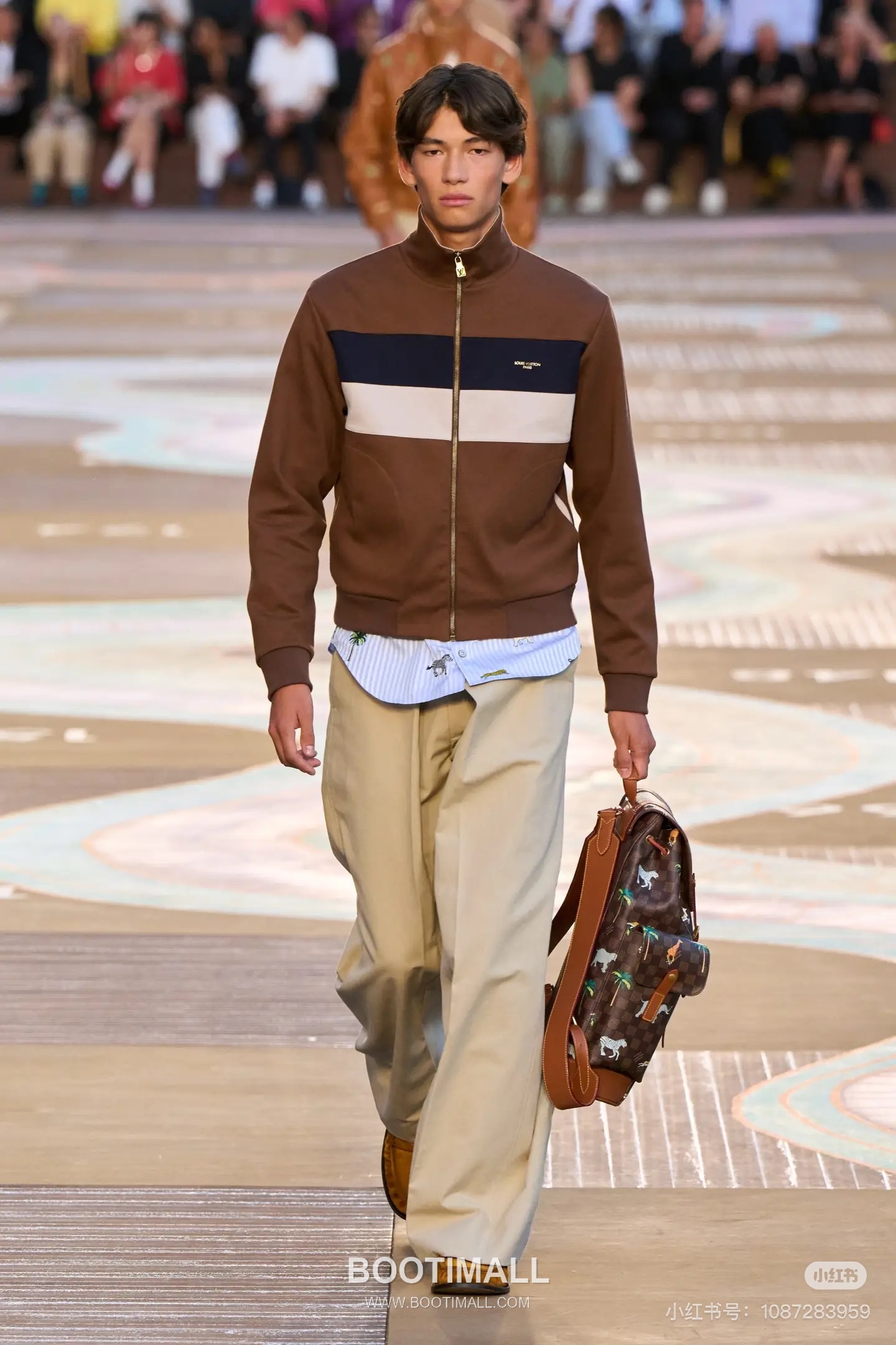 Louis Vuitton Colorblock Zip Jacket Light Khaki 루이비통 컬러블록 집업 자켓 라이트 카키 1