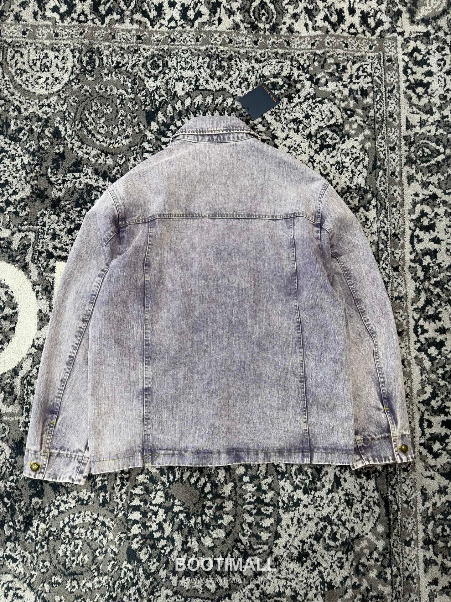 Amiri Denim Workwear Jacket Cotton Bleached Denim 블랙 스터드 데님 워크웨어 자켓 코튼 브리치드 데님 16