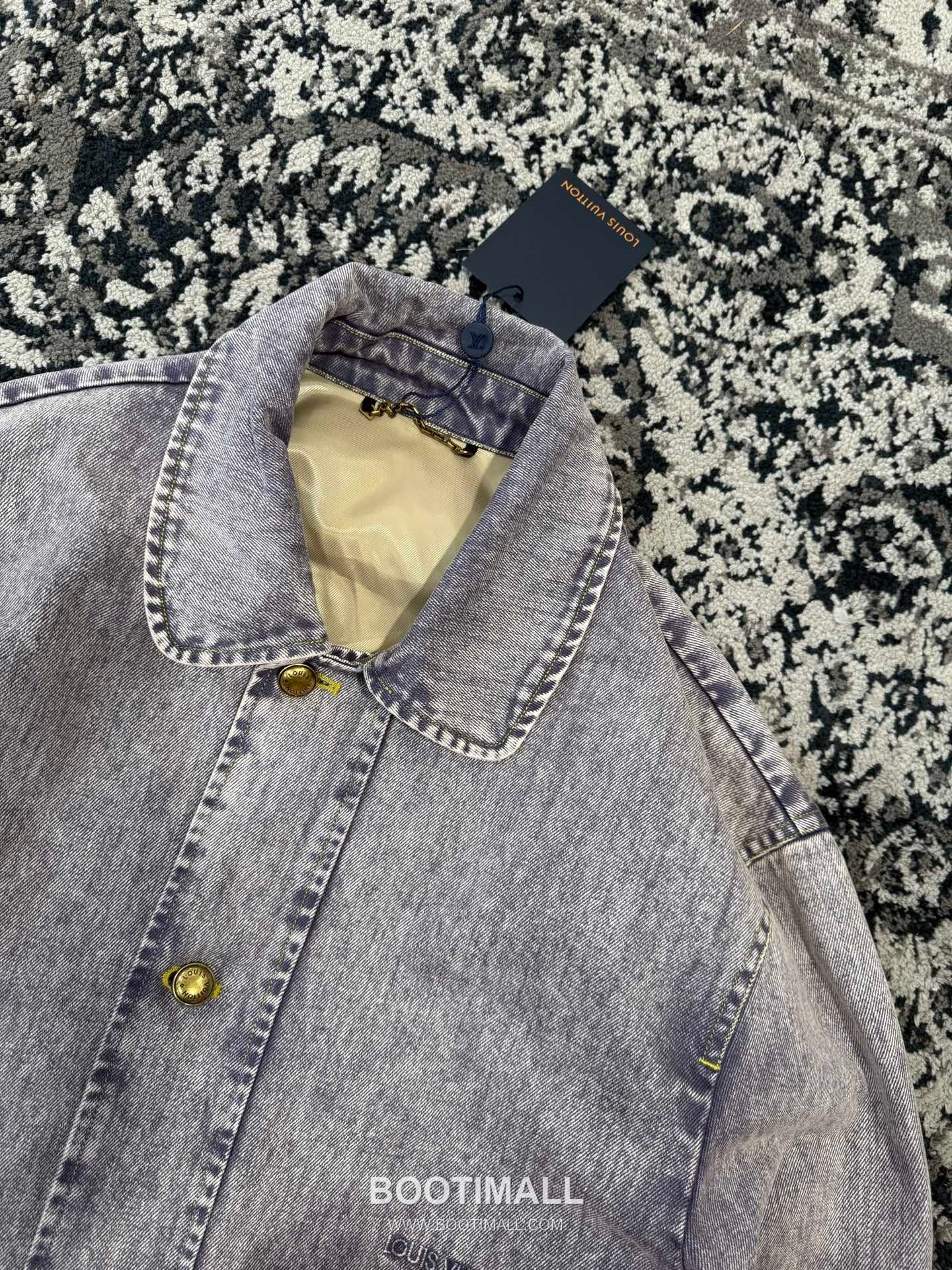 Amiri Denim Workwear Jacket Cotton Bleached Denim 블랙 스터드 데님 워크웨어 자켓 코튼 브리치드 데님 18