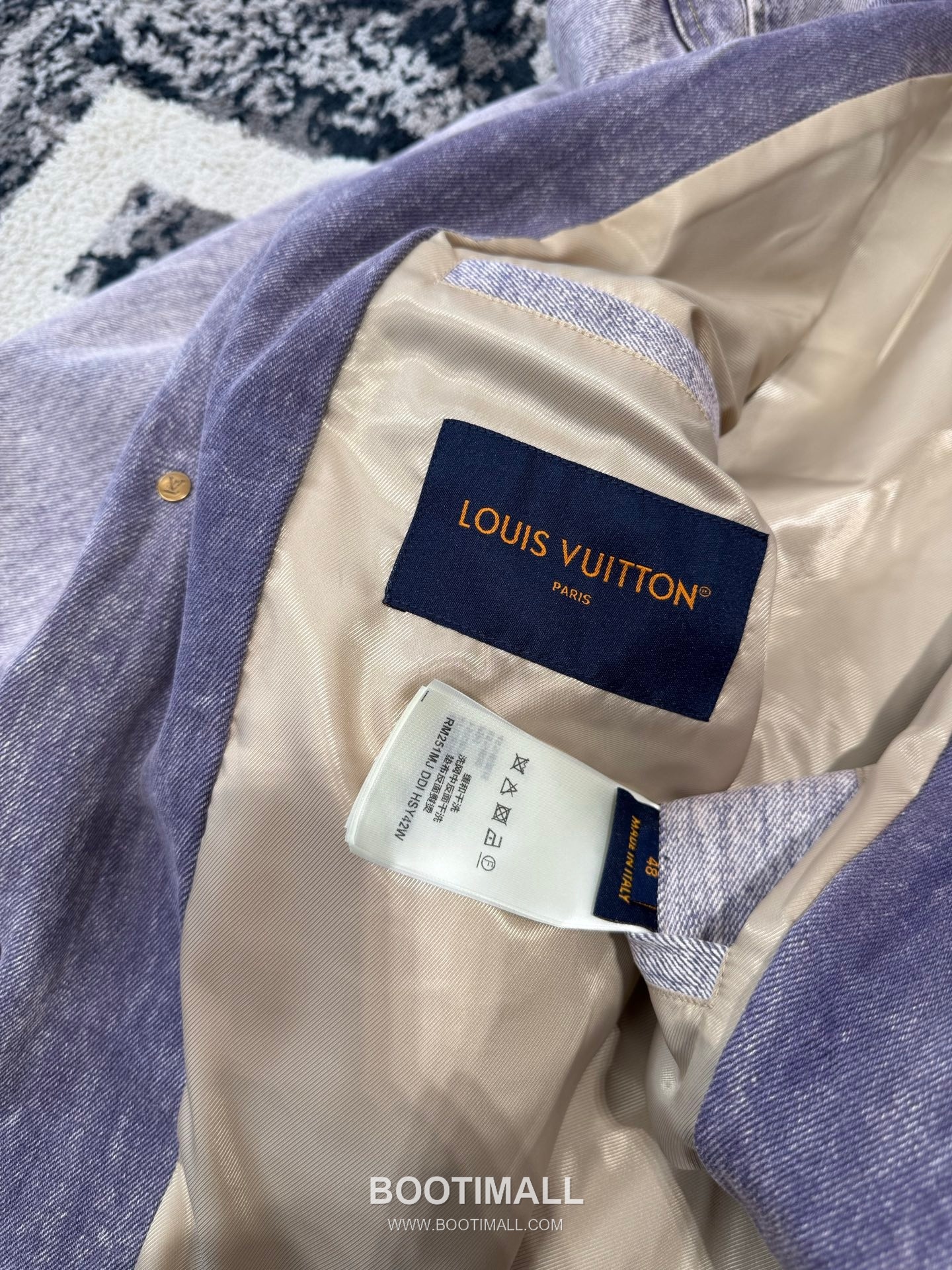 Amiri Denim Workwear Jacket Cotton Bleached Denim 블랙 스터드 데님 워크웨어 자켓 코튼 브리치드 데님 23