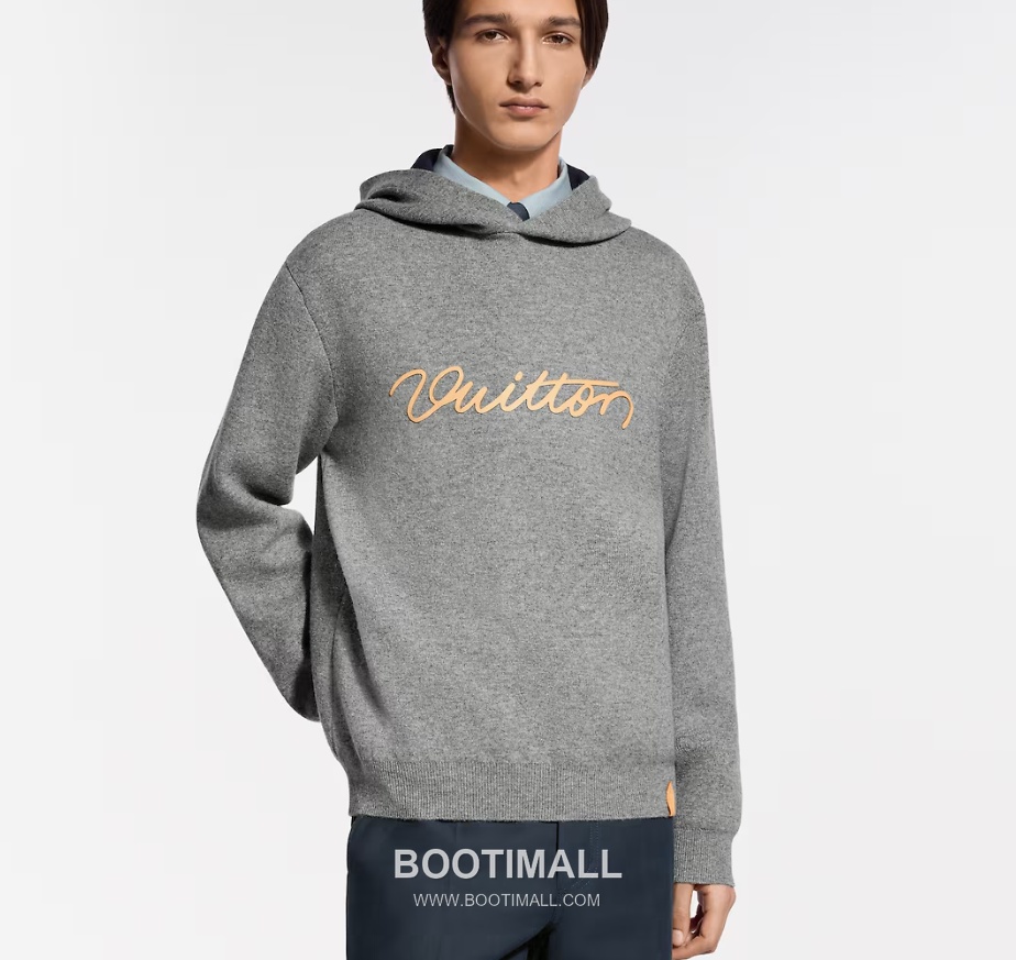 Louis Vuitton Beaded Logo Hoodie Black 루이비통 비즈 로고 후드 블랙 2