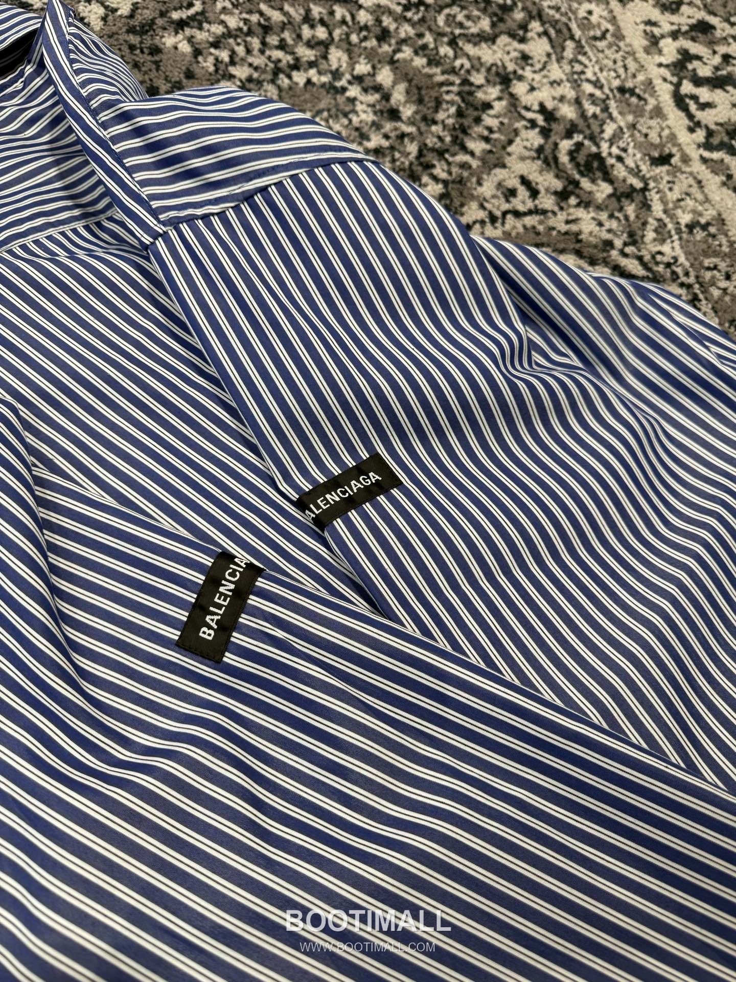 Balenciaga Blue Check Shirt Cotton Blue 발렌시아가 블루 체크 셔츠 코튼 블루 7