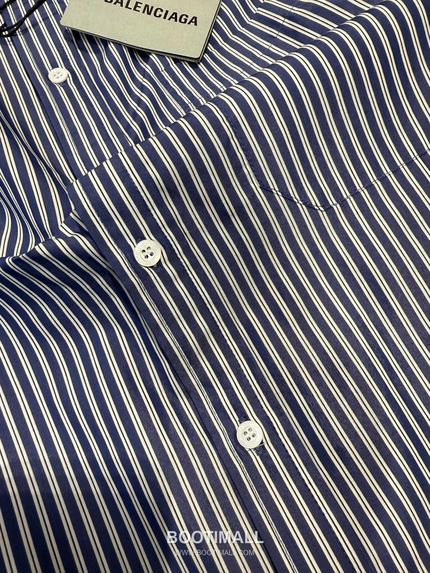 Balenciaga Blue Check Shirt Cotton Blue 발렌시아가 블루 체크 셔츠 코튼 블루 9