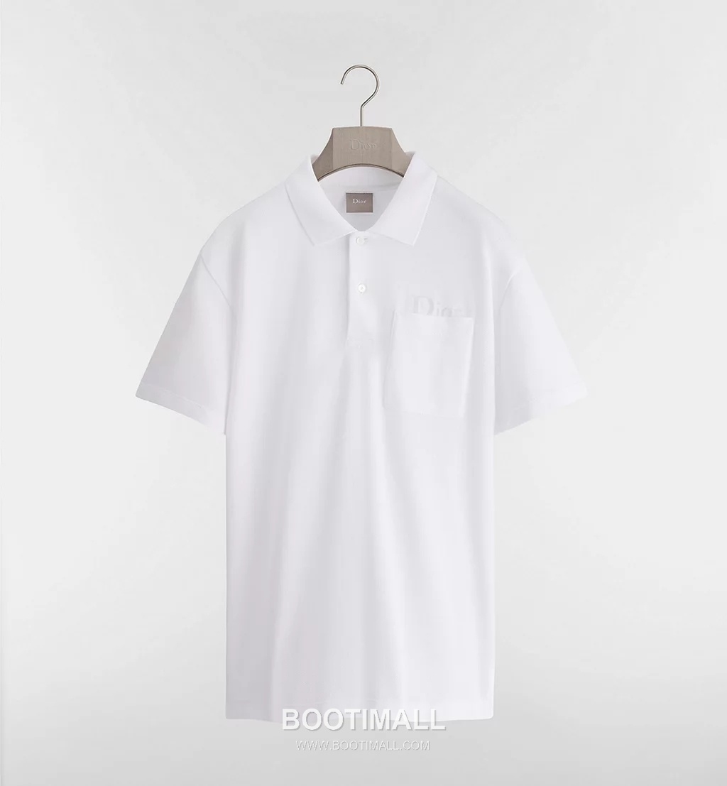 Dior Embroidered Polo Shirt Cotton Pique Grey 디올 자수 폴로 셔츠 코튼 피케 그레이 1