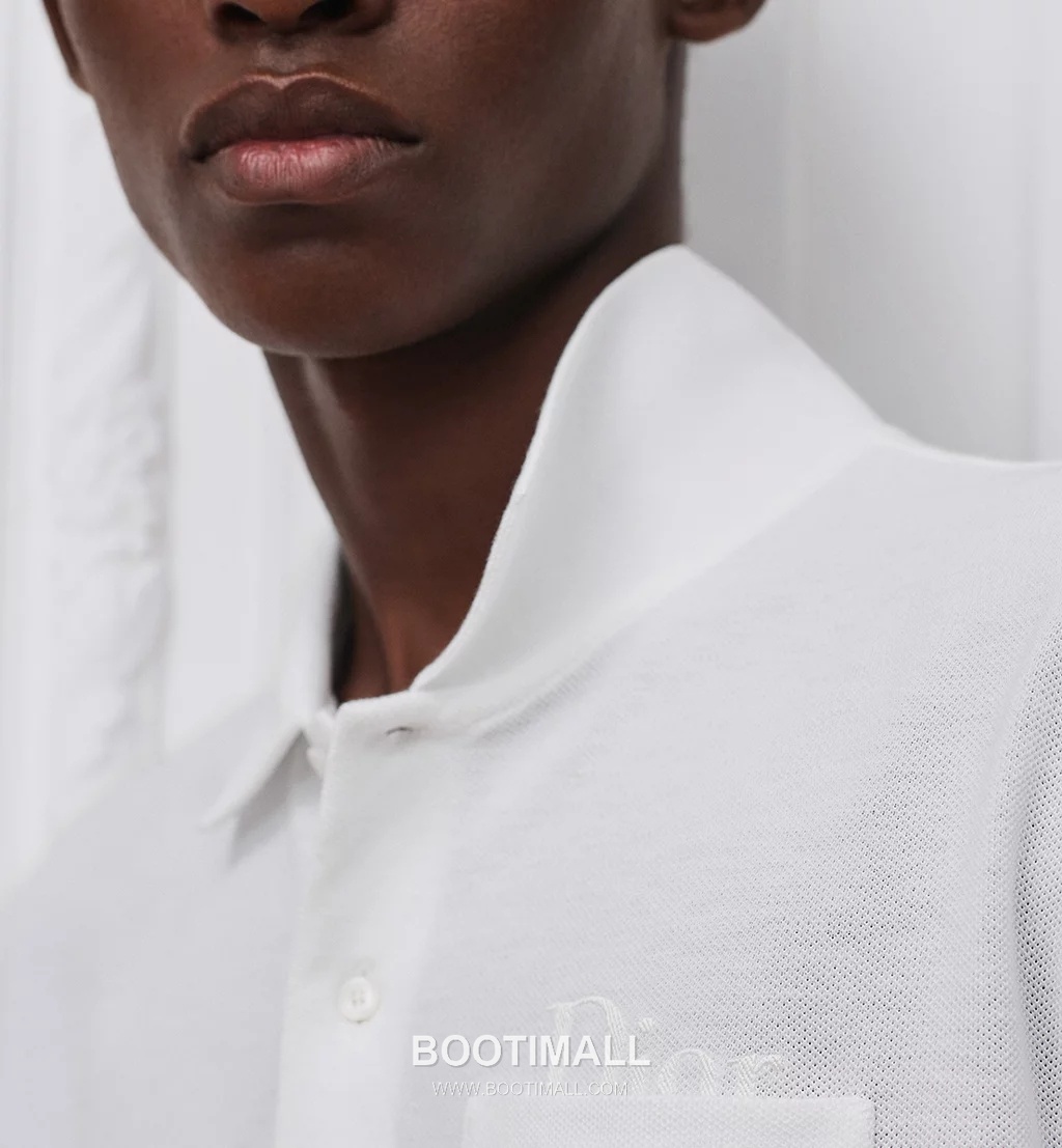 Dior Embroidered Polo Shirt Cotton Pique Grey 디올 자수 폴로 셔츠 코튼 피케 그레이 5