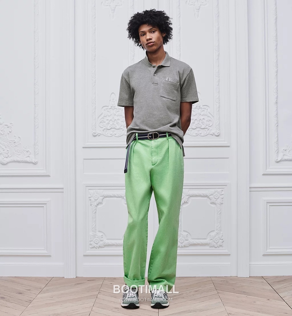 Dior Embroidered Polo Shirt Cotton Pique Grey 디올 자수 폴로 셔츠 코튼 피케 그레이 3