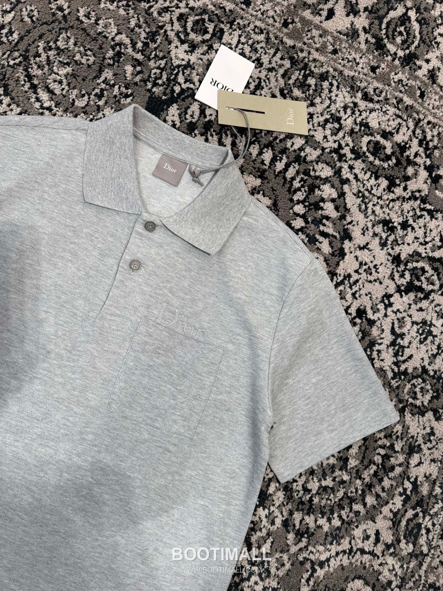 Dior Embroidered Polo Shirt Cotton Pique Grey 디올 자수 폴로 셔츠 코튼 피케 그레이 10