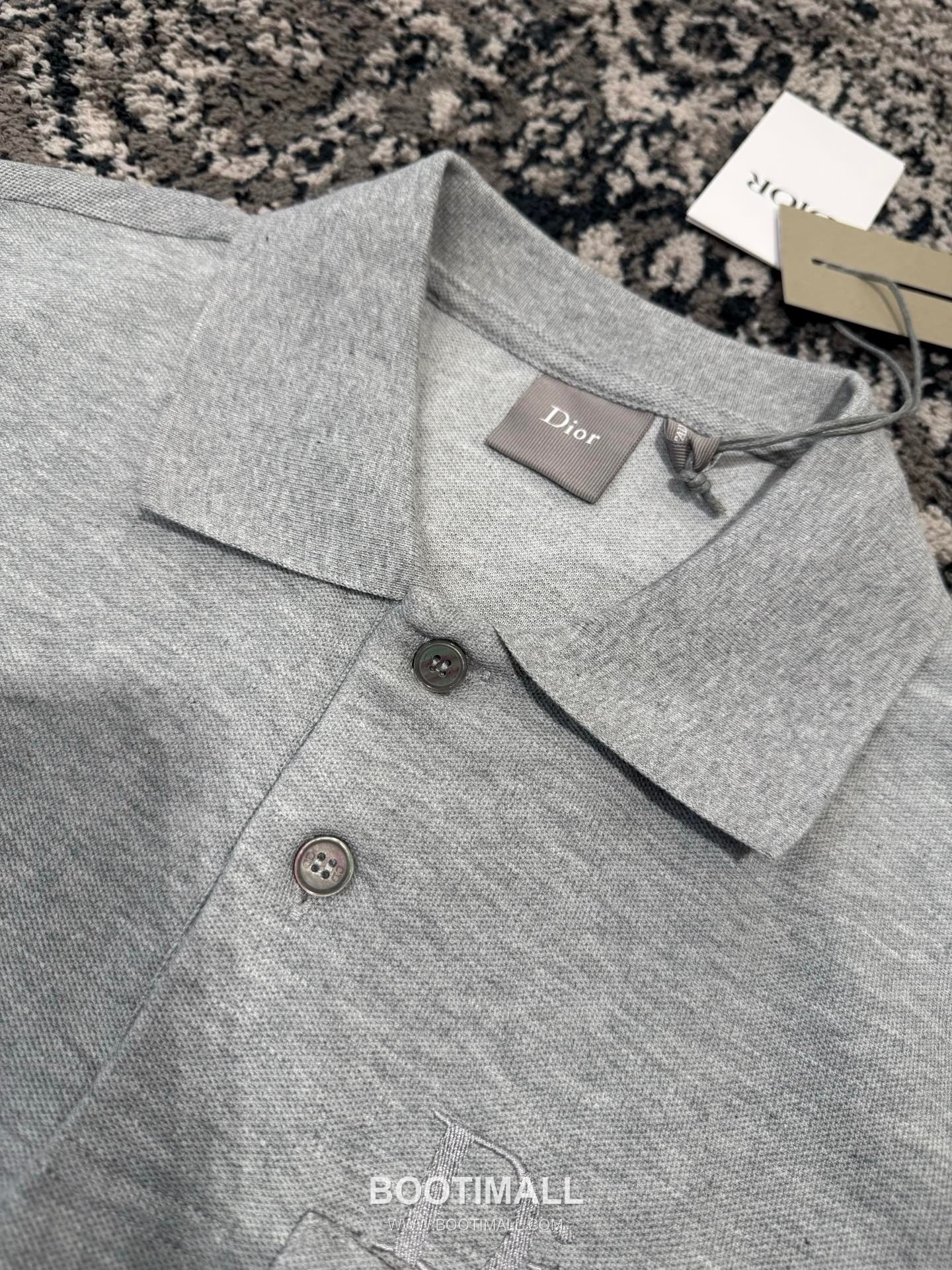 Dior Embroidered Polo Shirt Cotton Pique Grey 디올 자수 폴로 셔츠 코튼 피케 그레이 11