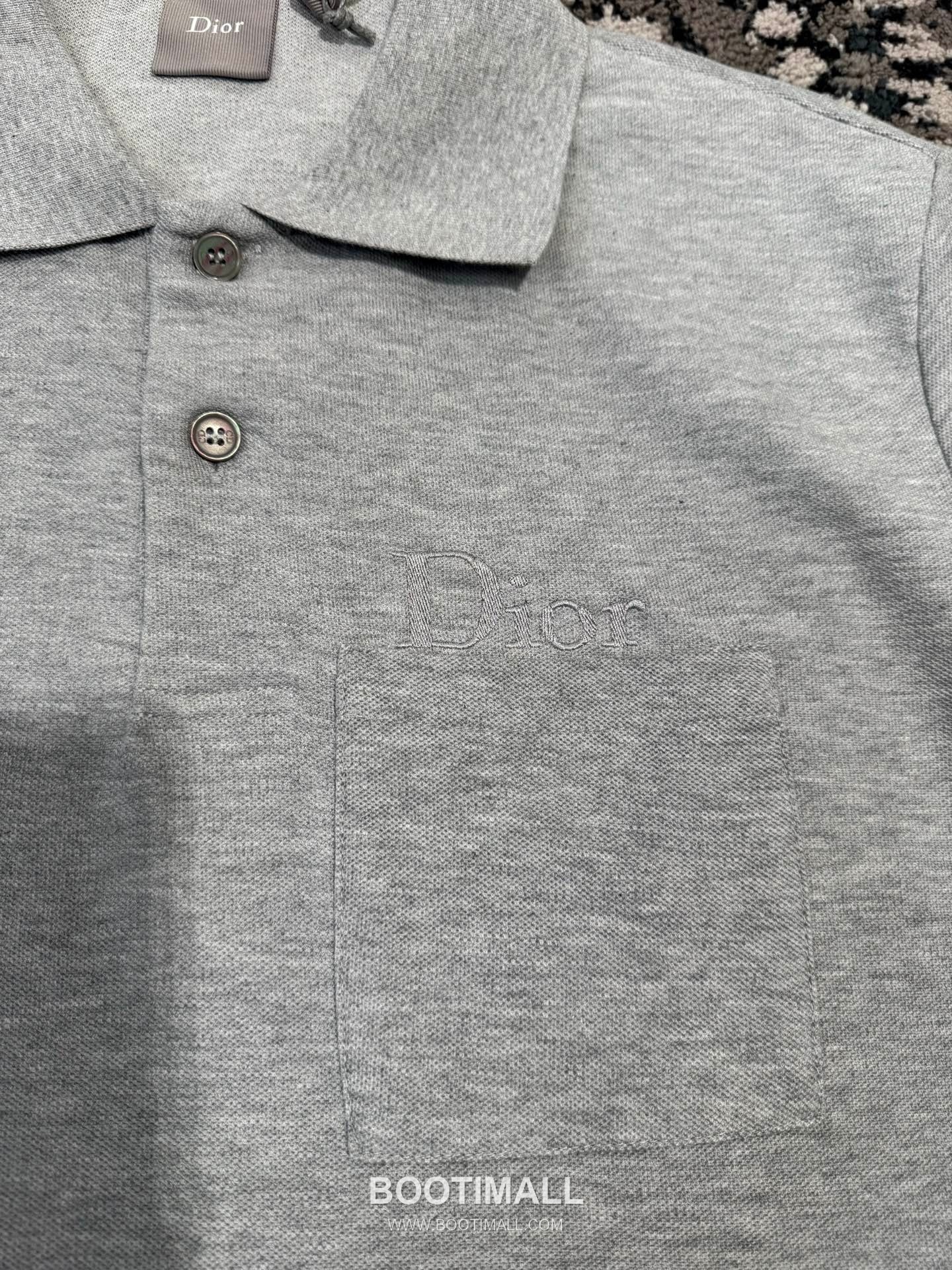 Dior Embroidered Polo Shirt Cotton Pique Grey 디올 자수 폴로 셔츠 코튼 피케 그레이 12