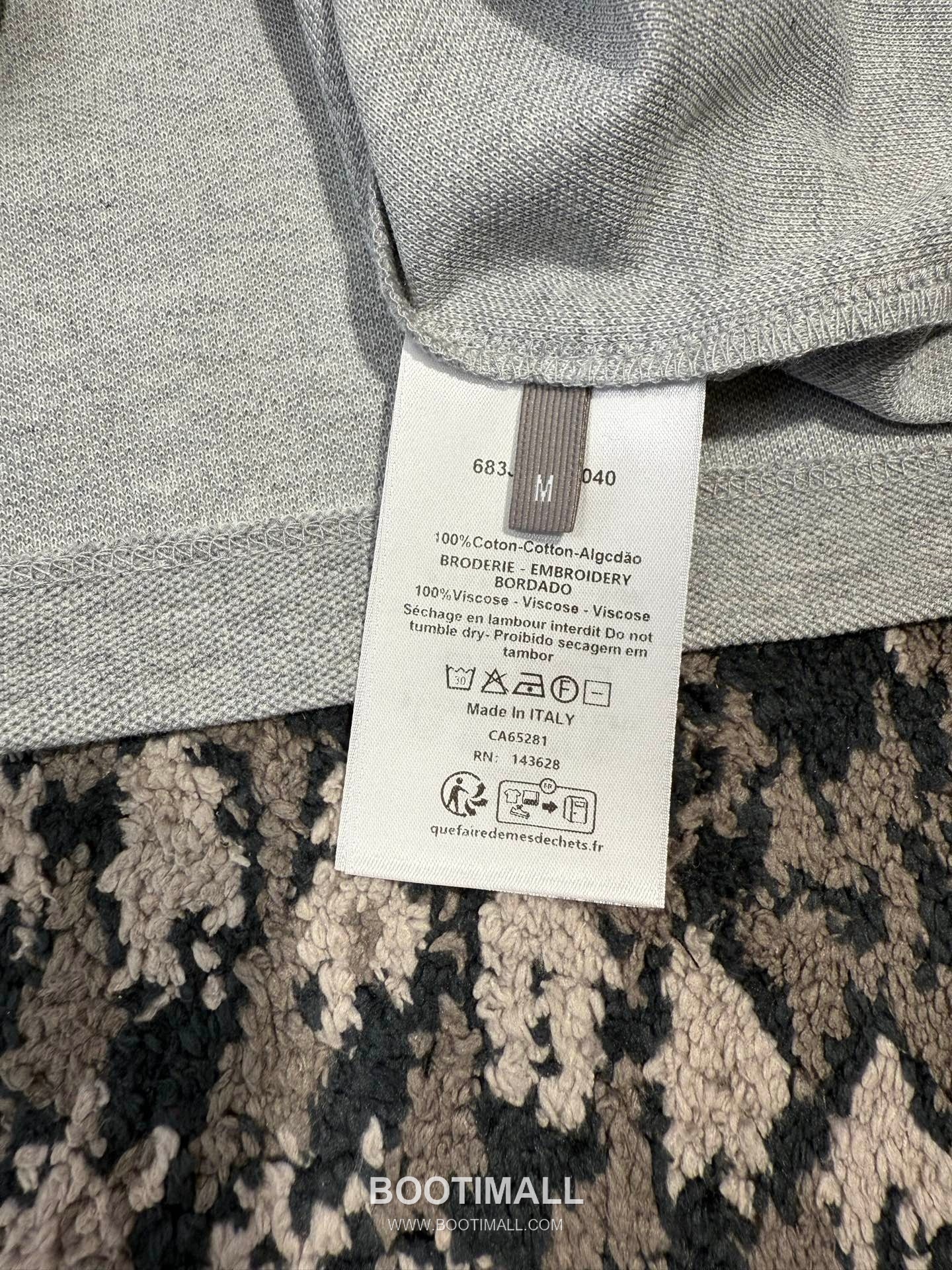 Dior Embroidered Polo Shirt Cotton Pique Grey 디올 자수 폴로 셔츠 코튼 피케 그레이 14