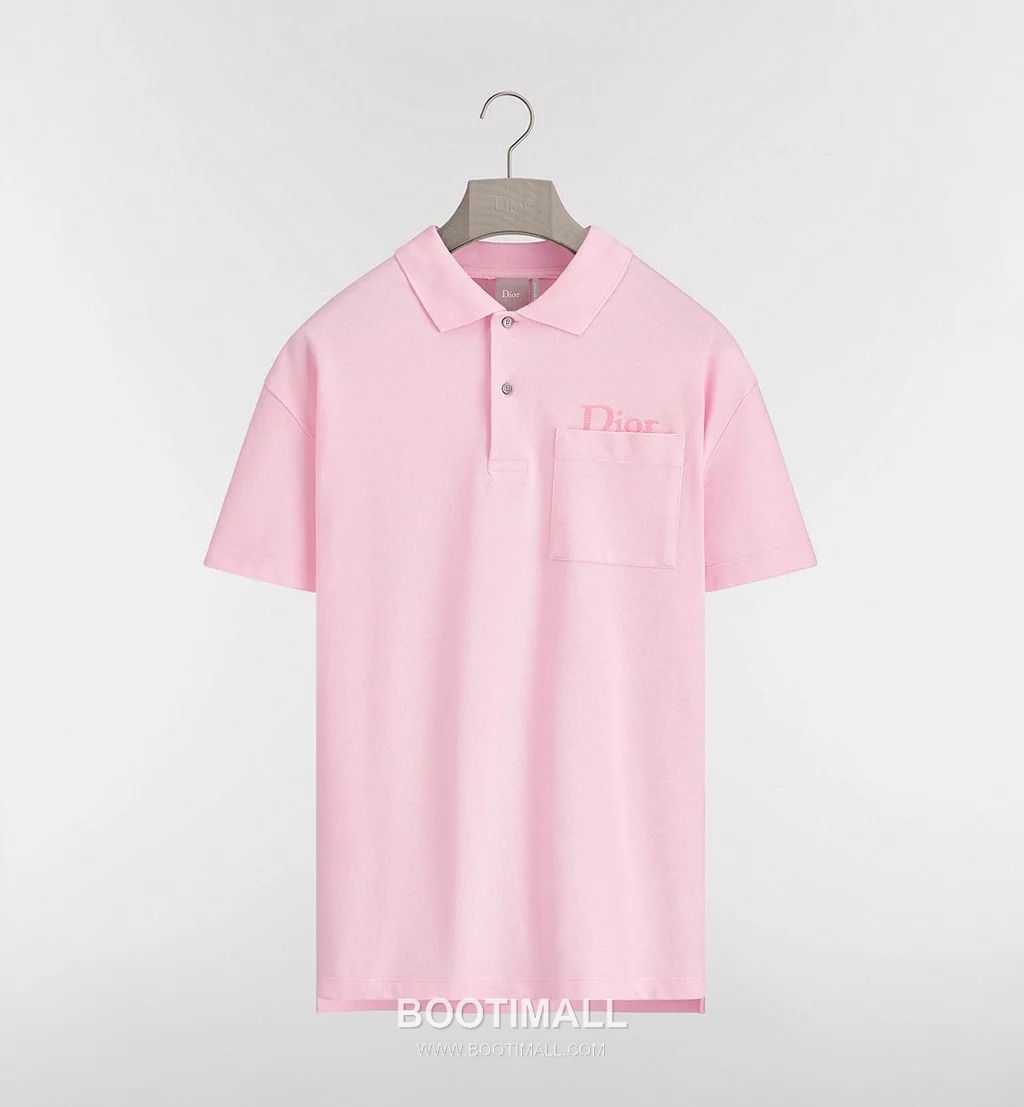 Dior Embroidered Polo Shirt Cotton Pique Grey 디올 자수 폴로 셔츠 코튼 피케 그레이 1