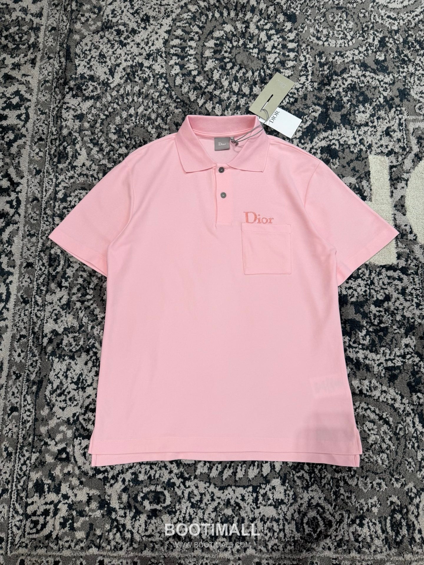 Dior Embroidered Polo Shirt Cotton Pique Grey 디올 자수 폴로 셔츠 코튼 피케 그레이 5