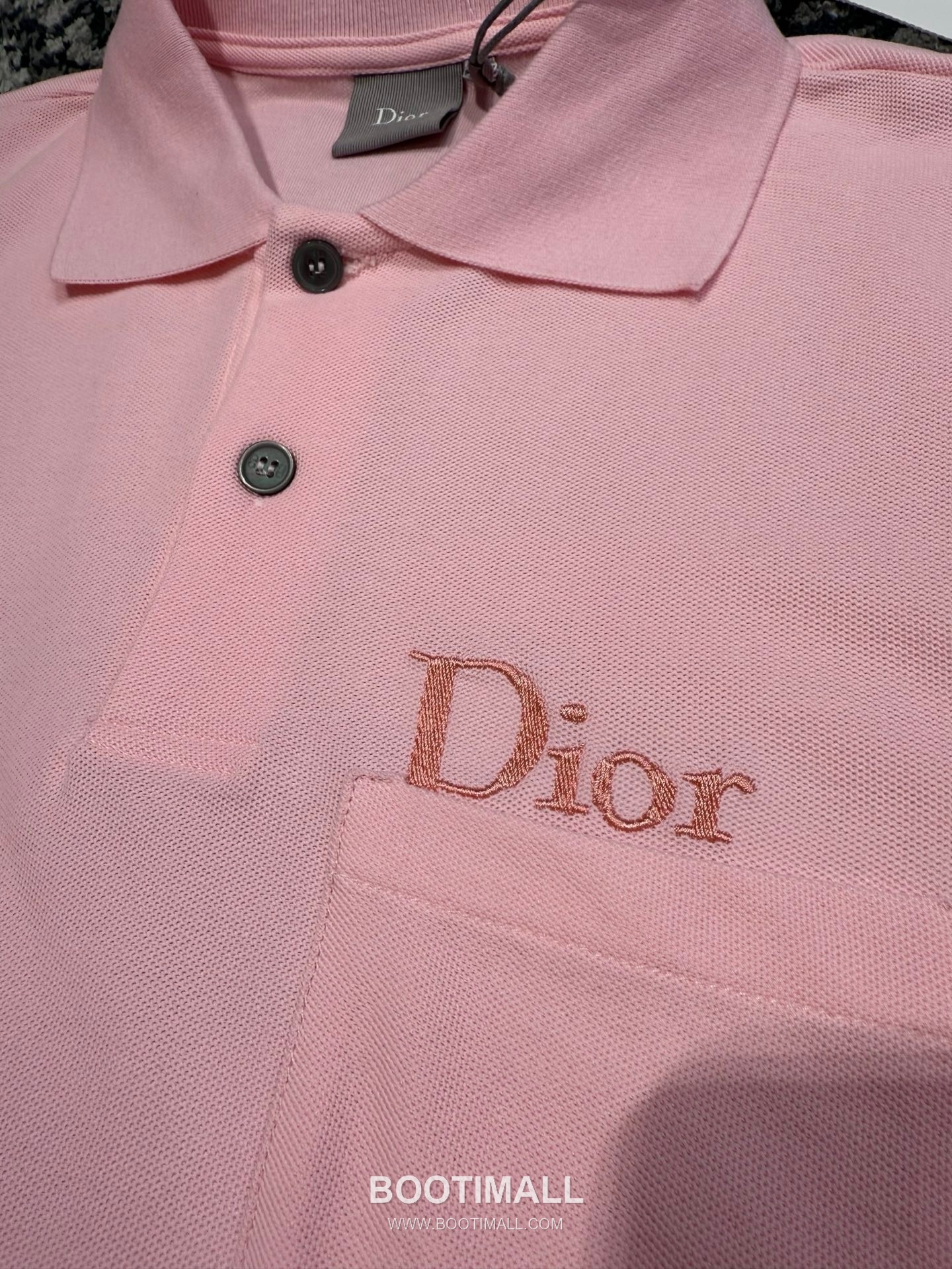 Dior Embroidered Polo Shirt Cotton Pique Grey 디올 자수 폴로 셔츠 코튼 피케 그레이 8