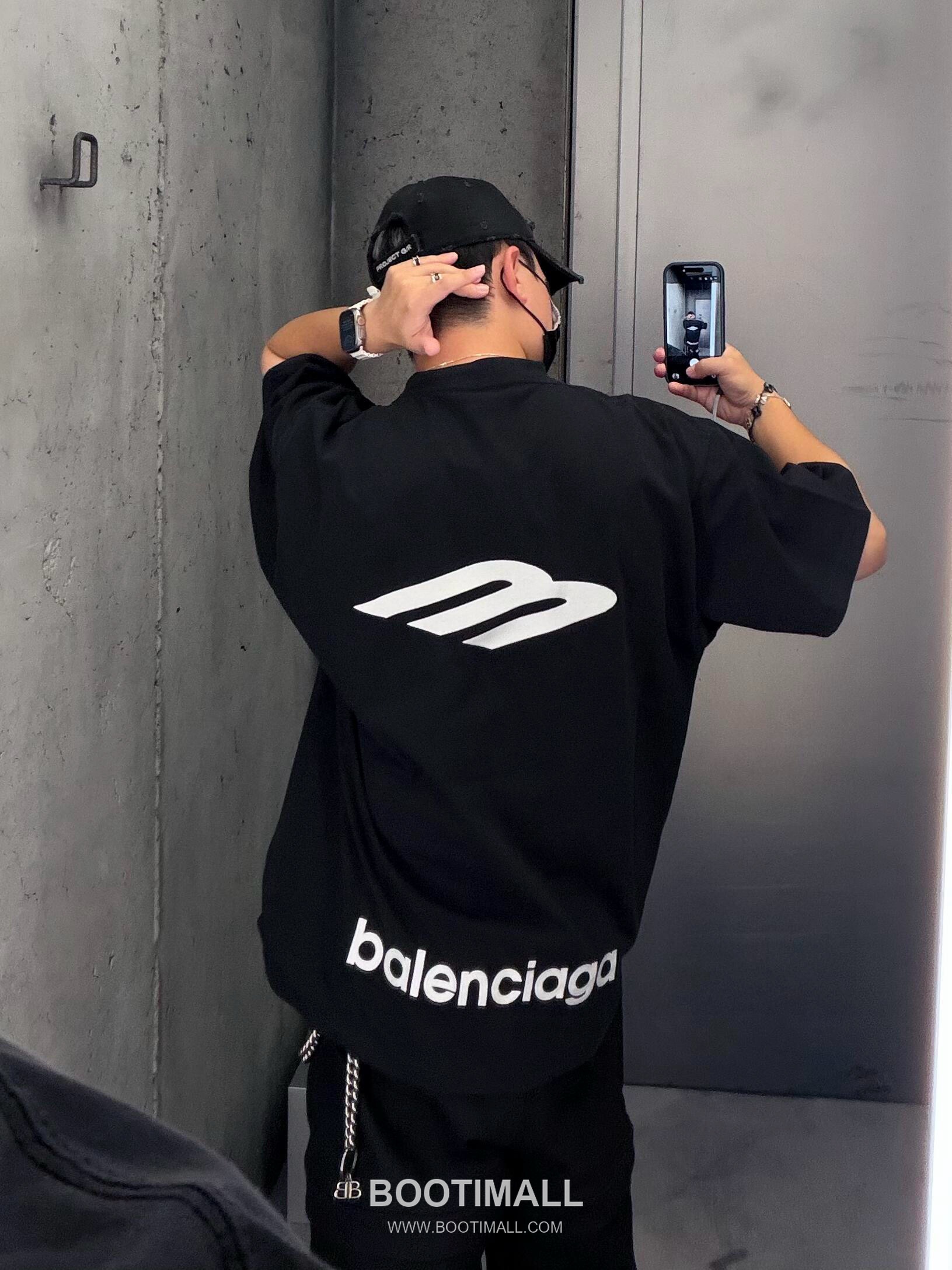Balenciaga 3M Embroidered T-Shirt Cotton Black 발렌시아가 3M 자수 티셔츠 코튼 블랙 3