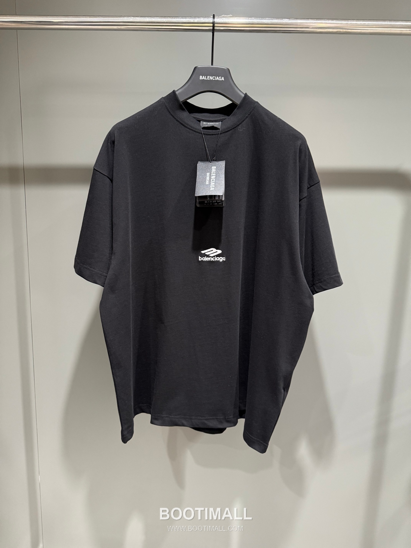 Balenciaga 3M Embroidered T-Shirt Cotton Black 발렌시아가 3M 자수 티셔츠 코튼 블랙 5
