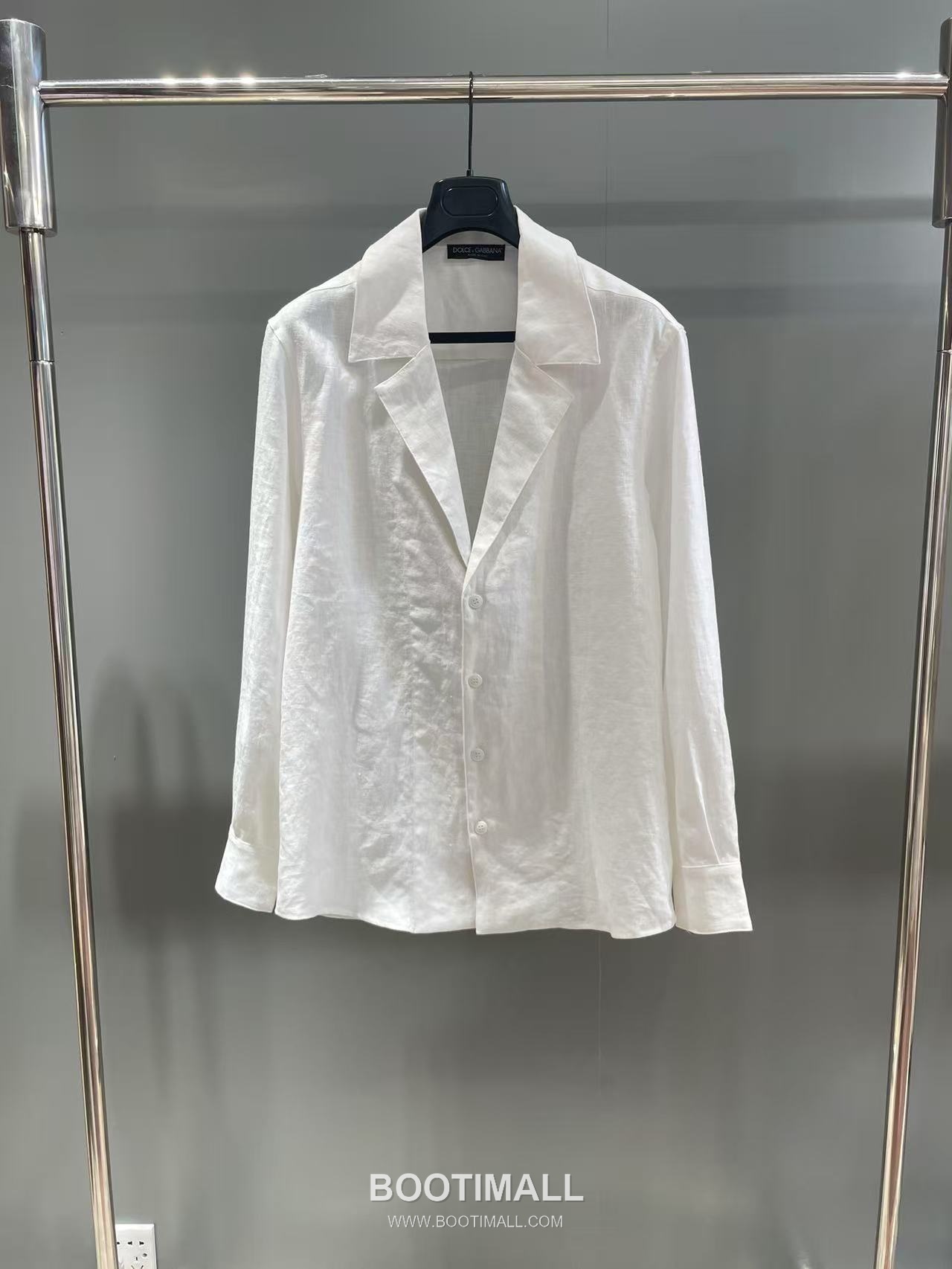 Dolce & Gabbana Linen Canvas Shirt Linen Black 돌체앤가바나 리넨 캔버스 V넥 셔츠 리넨 블랙 4