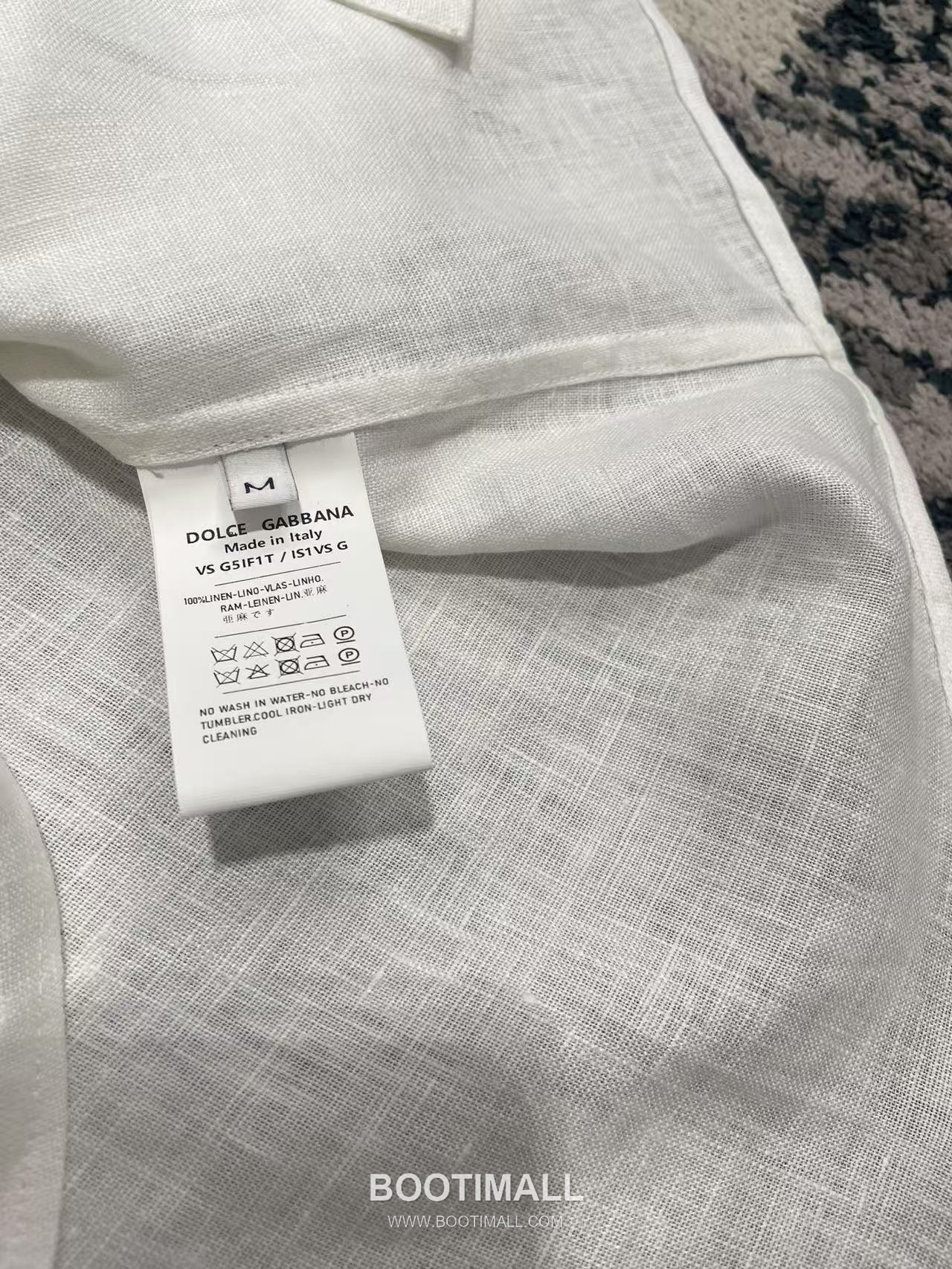 Dolce & Gabbana Linen Canvas Shirt Linen Black 돌체앤가바나 리넨 캔버스 V넥 셔츠 리넨 블랙 10