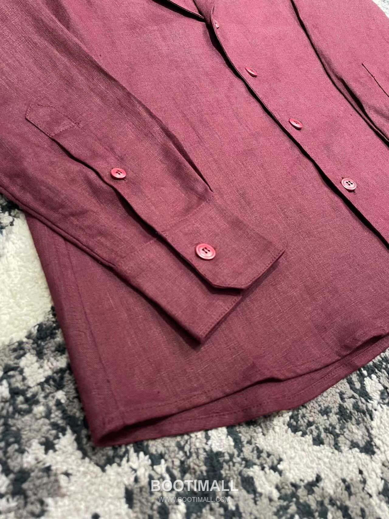 Dolce & Gabbana Linen Canvas Shirt Linen Black 돌체앤가바나 리넨 캔버스 브이넥 셔츠 리넨 블랙 10