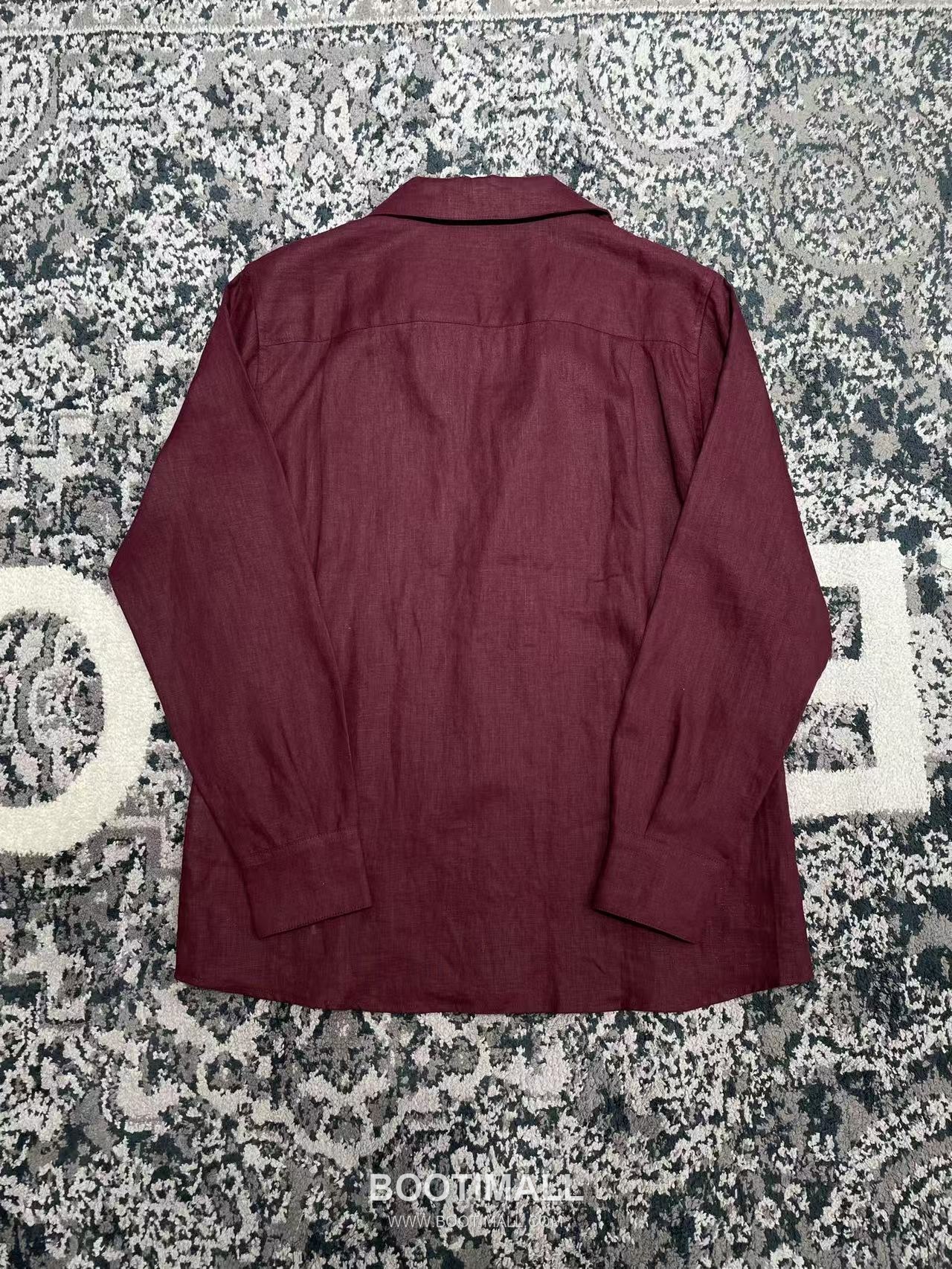 Dolce & Gabbana Linen Canvas Shirt Linen Black 돌체앤가바나 리넨 캔버스 브이넥 셔츠 리넨 블랙 12