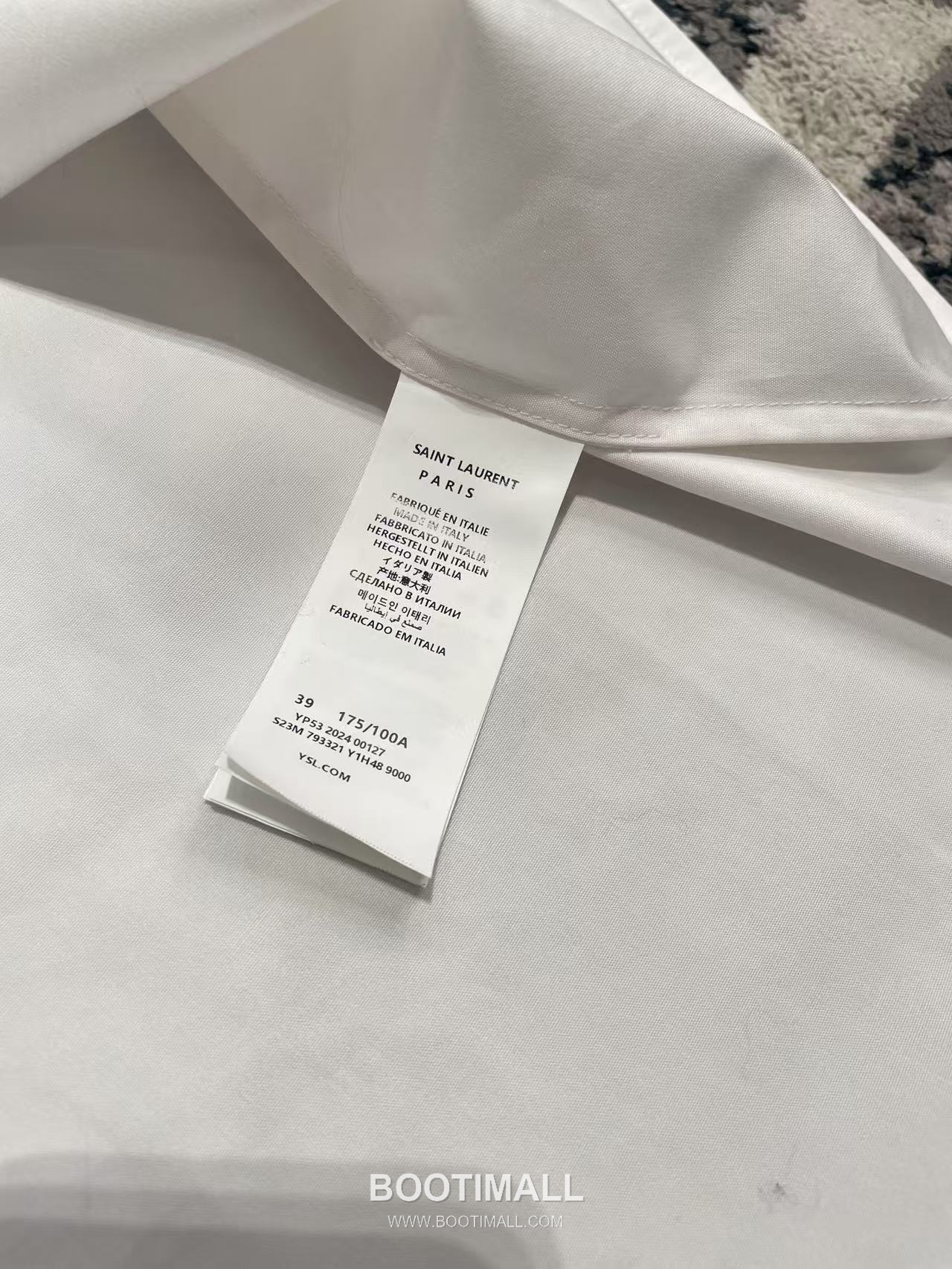 Saint Laurent Le Cassandre Shirt Cotton White 생로랑 르 카산드르 셔츠 코튼 화이트 10