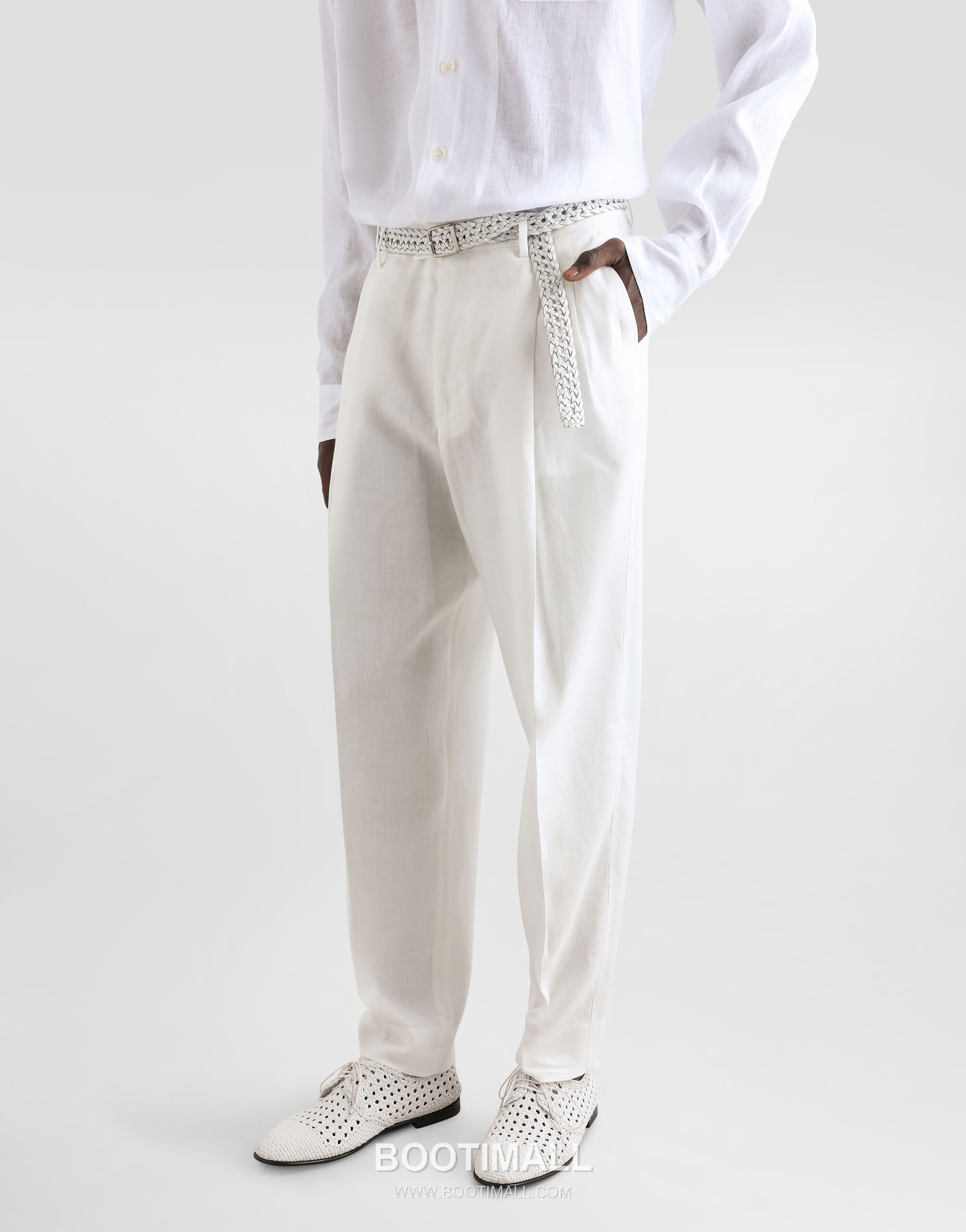 Dolce & Gabbana Linen Canvas Trousers Linen Burgundy 돌체앤가바나 리넨 캔버스 트라우저 리넨 버건디 4