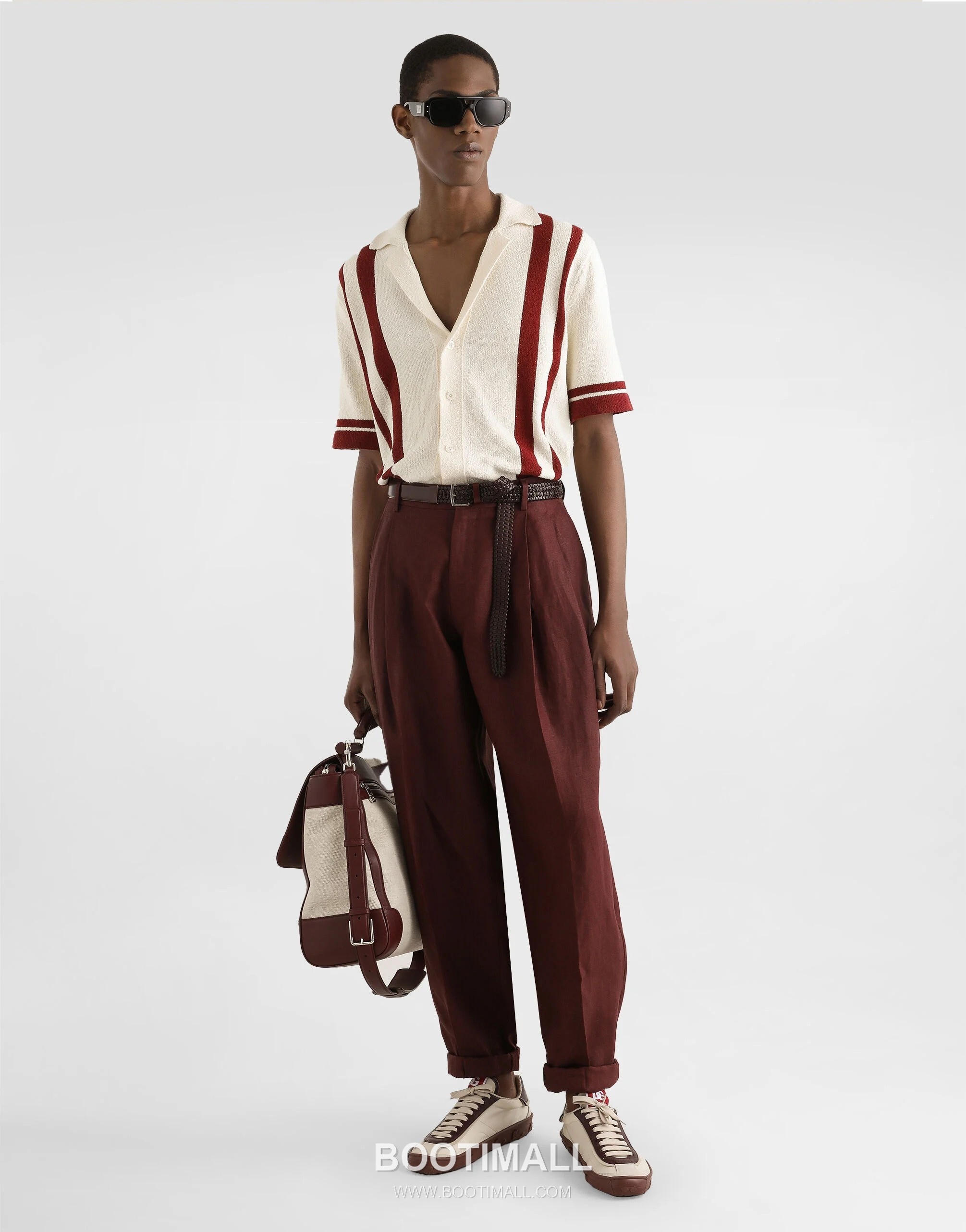 Dolce & Gabbana Linen Canvas Trousers Linen Burgundy 돌체앤가바나 리넨 캔버스 트라우저 리넨 버건디 2