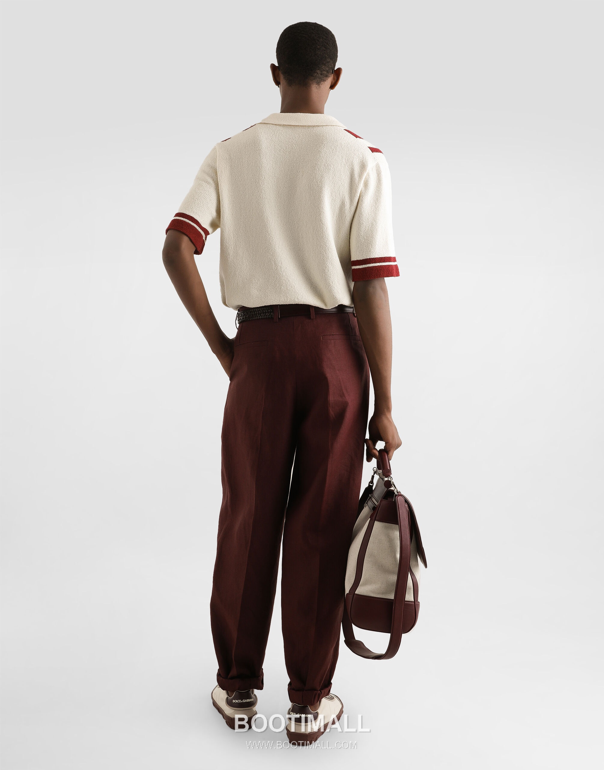 Dolce & Gabbana Linen Canvas Trousers Linen Burgundy 돌체앤가바나 리넨 캔버스 트라우저 리넨 버건디 3