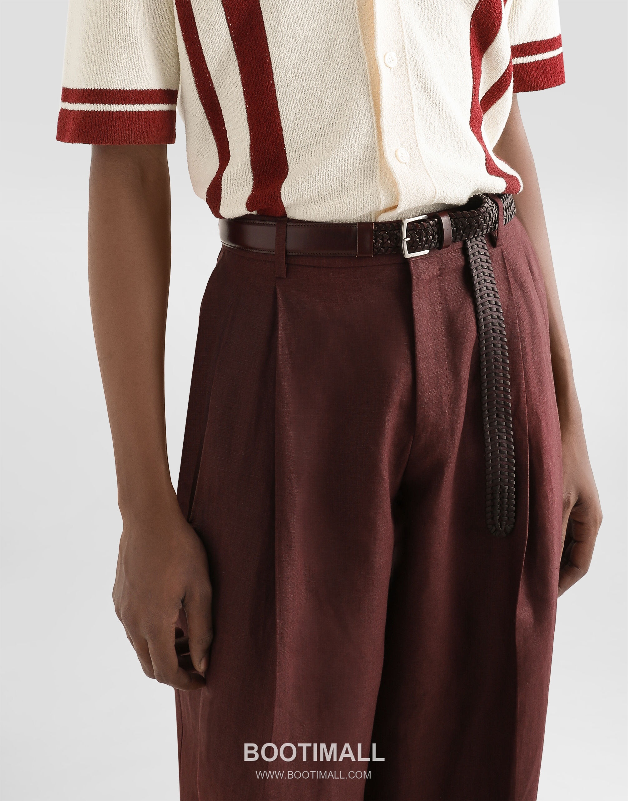 Dolce & Gabbana Linen Canvas Trousers Linen Burgundy 돌체앤가바나 리넨 캔버스 트라우저 리넨 버건디 5