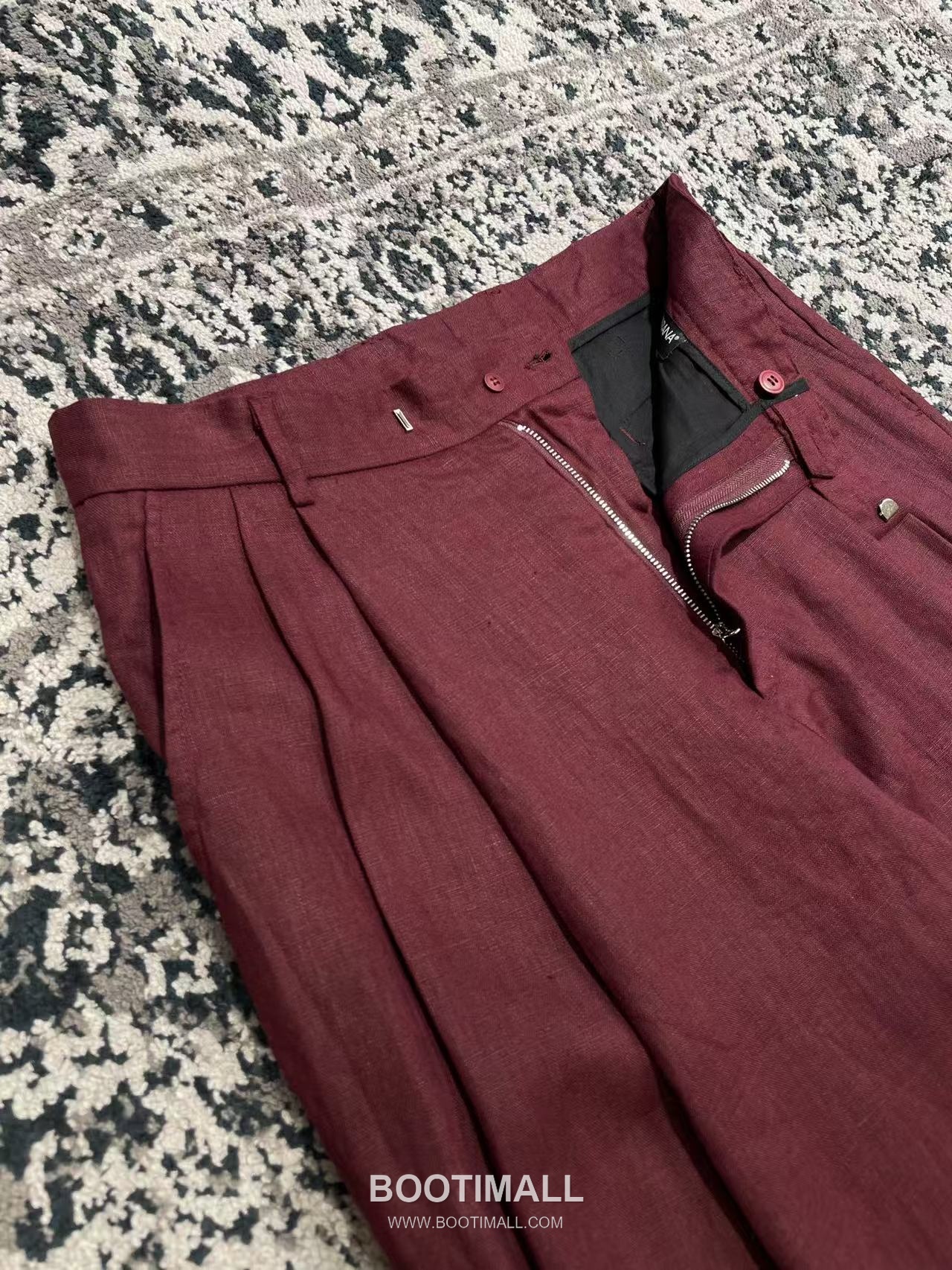 Dolce & Gabbana Linen Canvas Trousers Linen Burgundy 돌체앤가바나 리넨 캔버스 트라우저 리넨 버건디 9