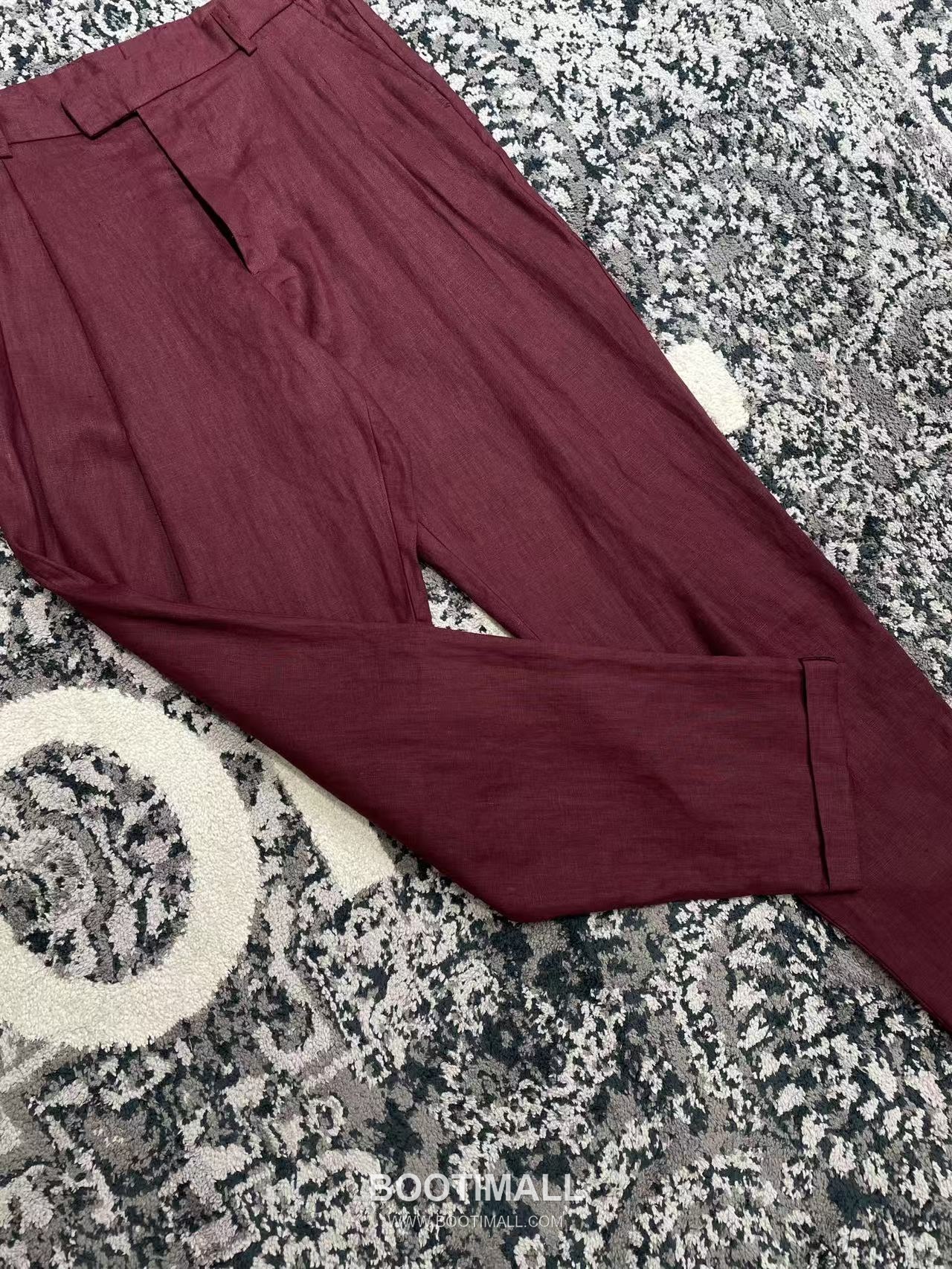 Dolce & Gabbana Linen Canvas Trousers Linen Burgundy 돌체앤가바나 리넨 캔버스 트라우저 리넨 버건디 10