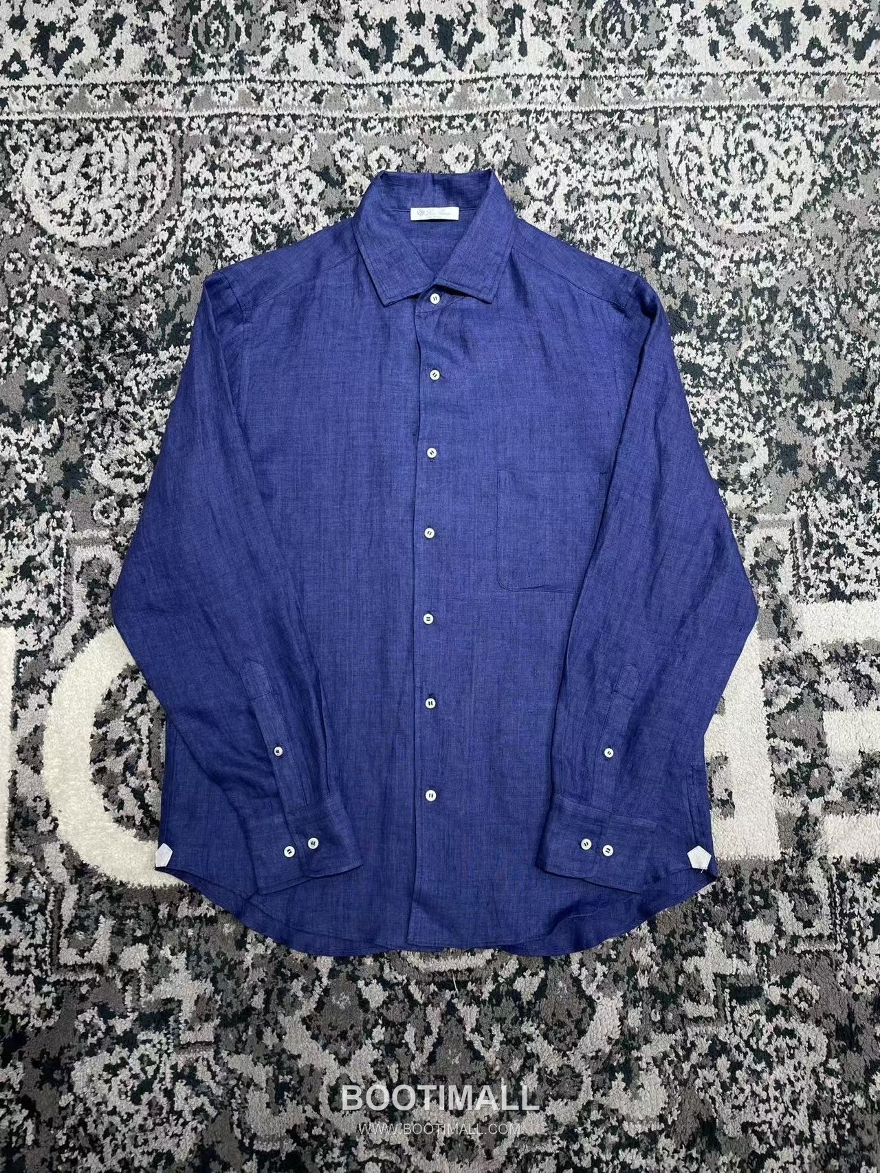 Loro Piana André Shirt Linen Blue 로로피아나 앙드레 셔츠 리넨 블루 6