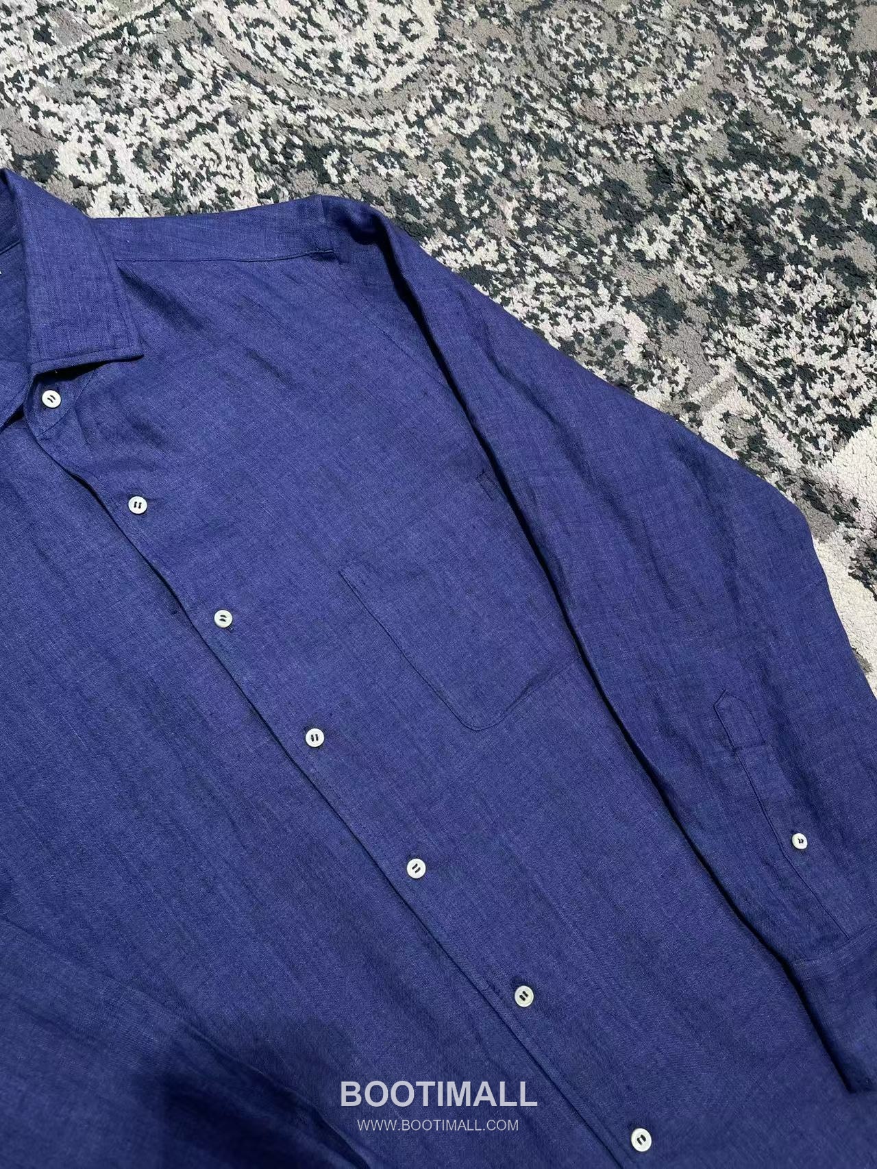 Loro Piana André Shirt Linen Blue 로로피아나 앙드레 셔츠 리넨 블루 8