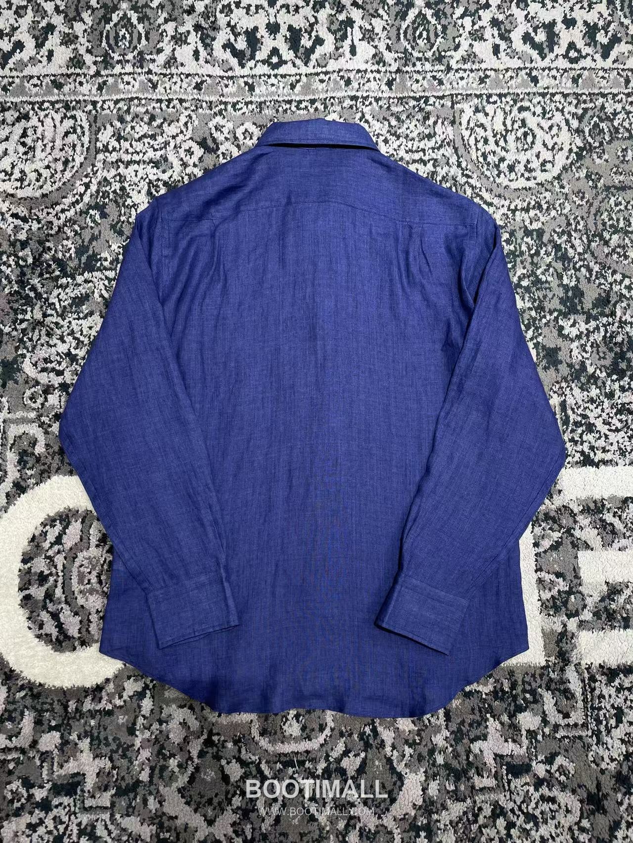 Loro Piana André Shirt Linen Blue 로로피아나 앙드레 셔츠 리넨 블루 11