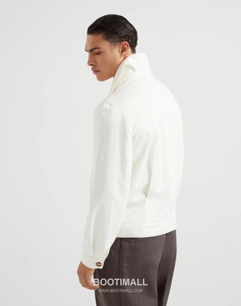 Brunello Cucinelli Washed Silk Twill Jacket Silk White 브루넬로 쿠치넬리 워시드 실크 트윌 자켓 실크 화이트 2