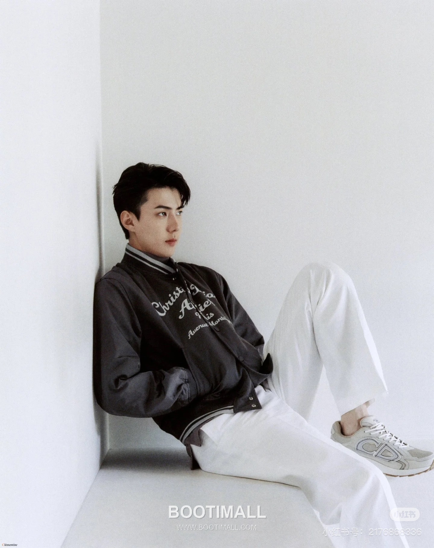 Dior CD Logo Baseball Jacket Cotton Blend Beige 디올 CD 로고 베이스볼 자켓 코튼 혼방 베이지 5