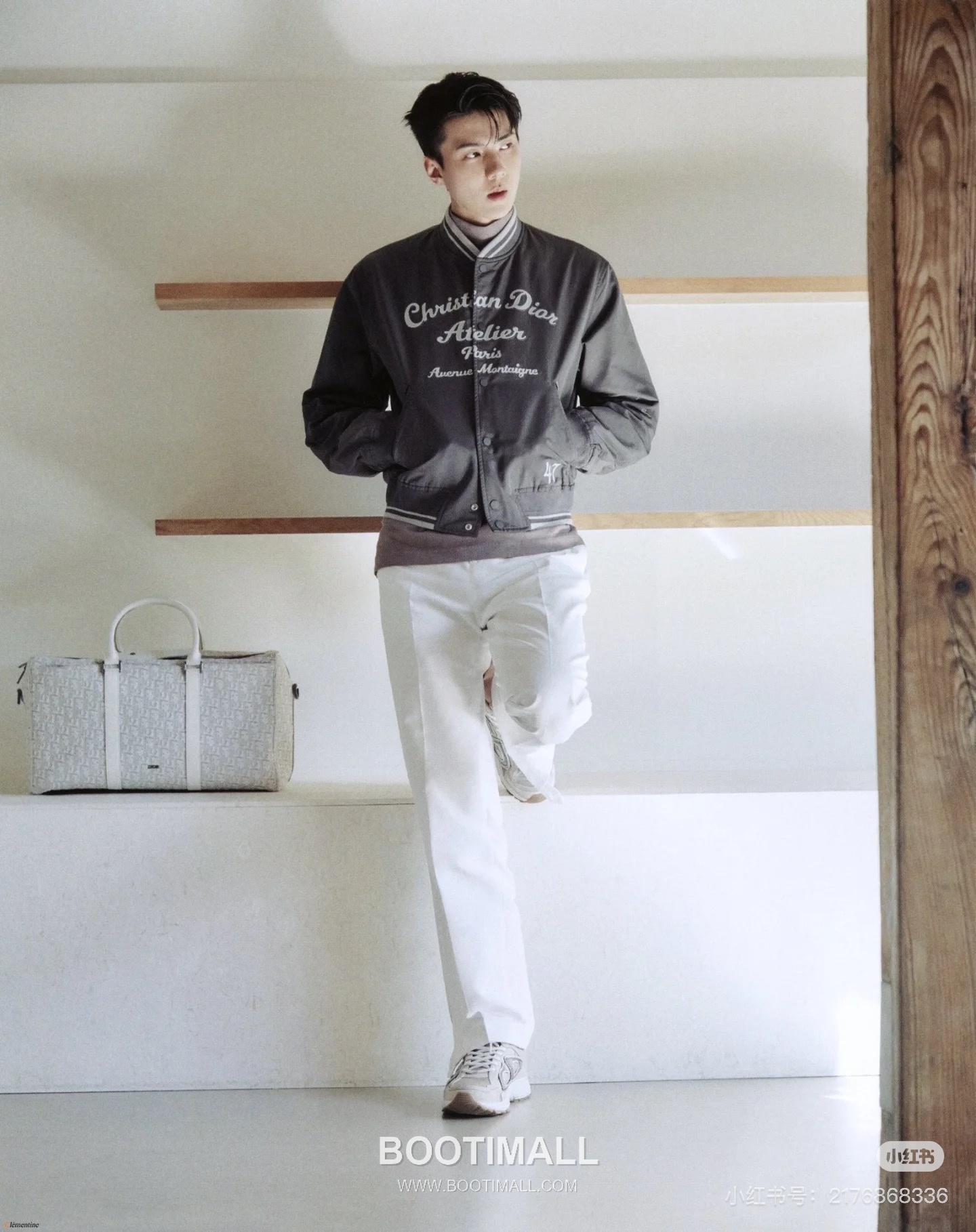 Dior CD Logo Baseball Jacket Cotton Blend Beige 디올 CD 로고 베이스볼 자켓 코튼 혼방 베이지 6