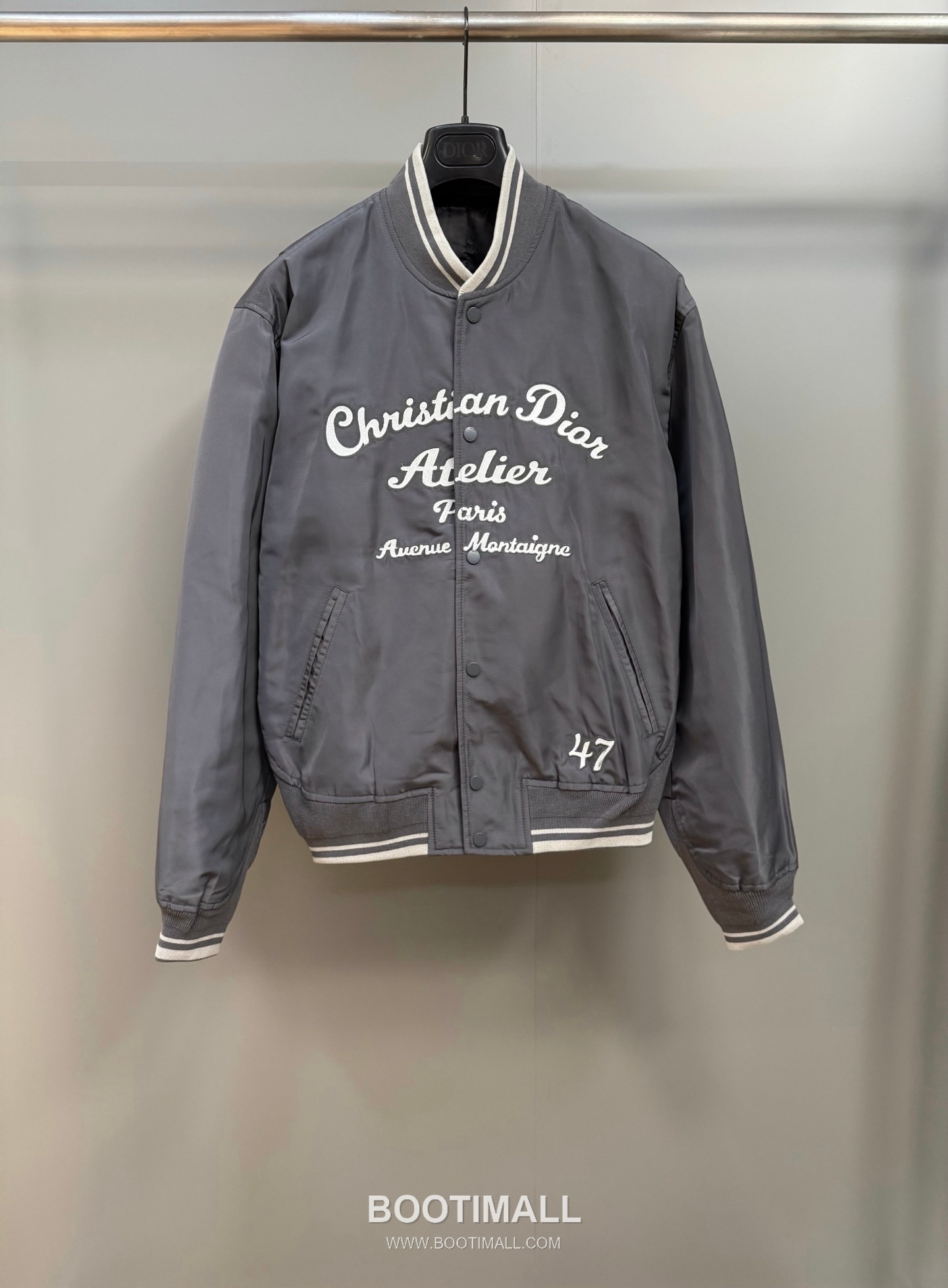 Dior CD Logo Baseball Jacket Cotton Blend Beige 디올 CD 로고 베이스볼 자켓 코튼 혼방 베이지 12