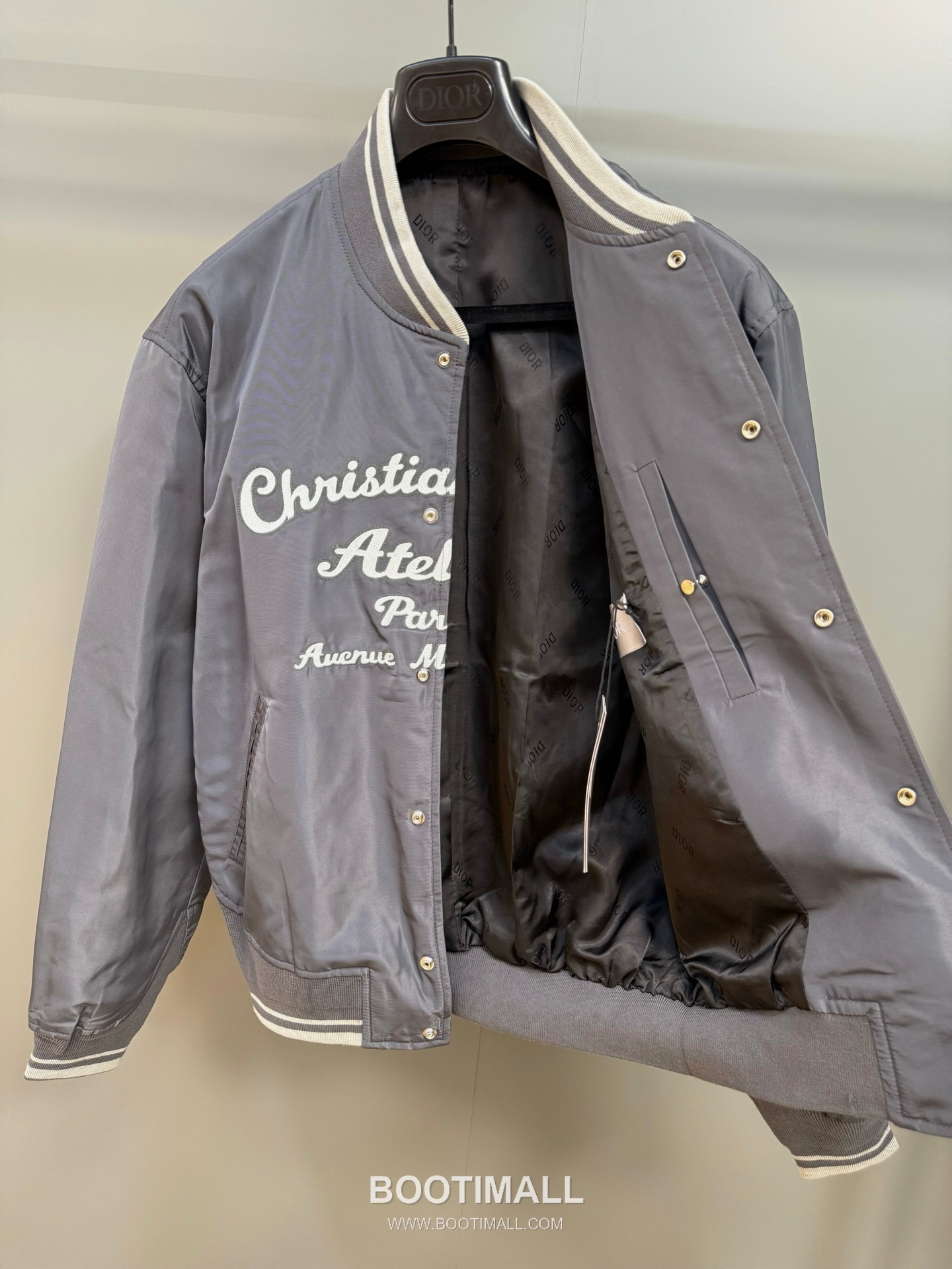 Dior CD Logo Baseball Jacket Cotton Blend Beige 디올 CD 로고 베이스볼 자켓 코튼 혼방 베이지 14