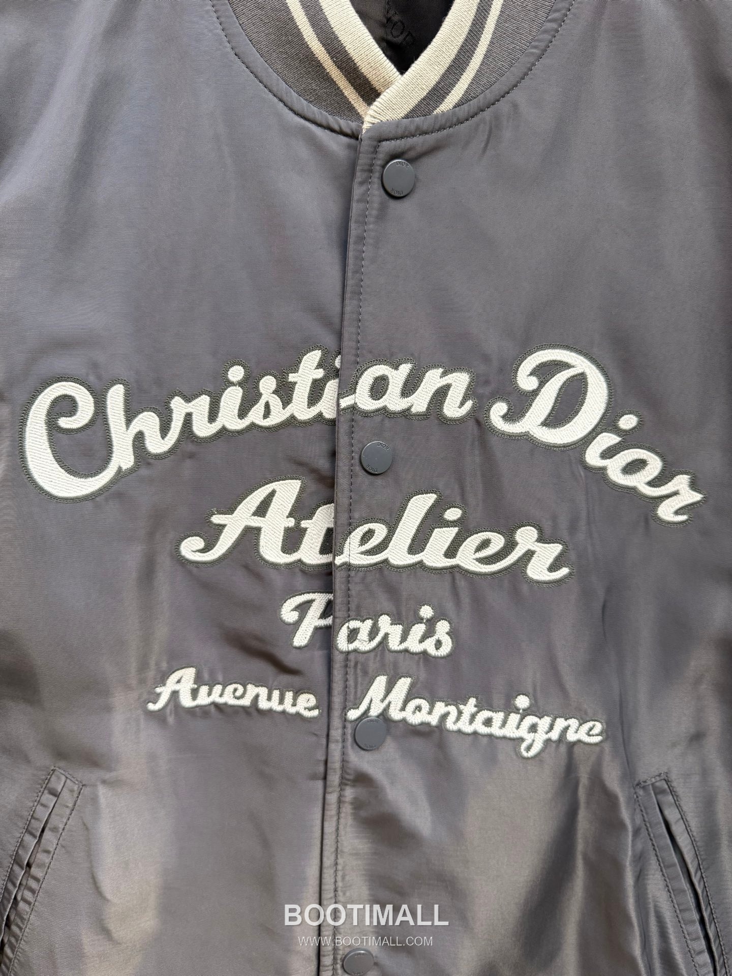 Dior CD Logo Baseball Jacket Cotton Blend Beige 디올 CD 로고 베이스볼 자켓 코튼 혼방 베이지 15