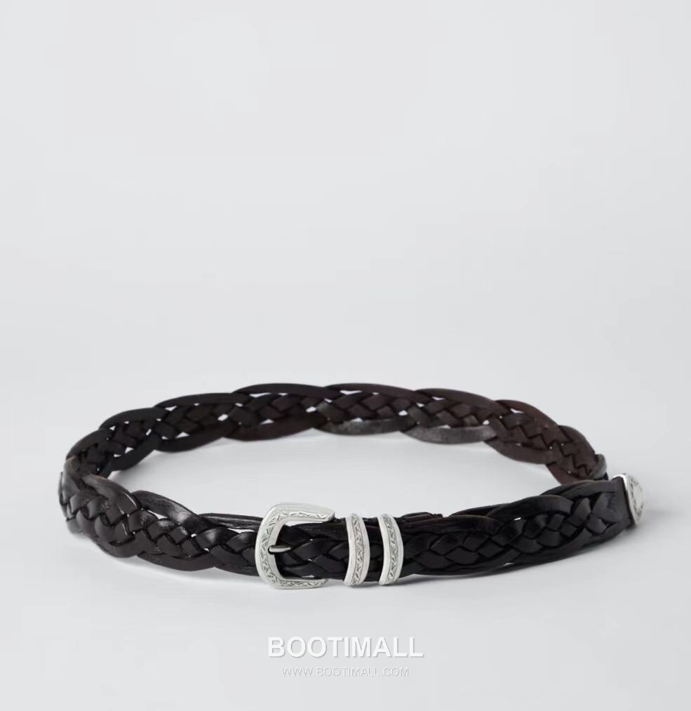 Brunello Cucinelli Braided Belt Leather Brown 브루넬로 쿠치넬리 핸드 브레이디드 벨트 레더 브라운 1