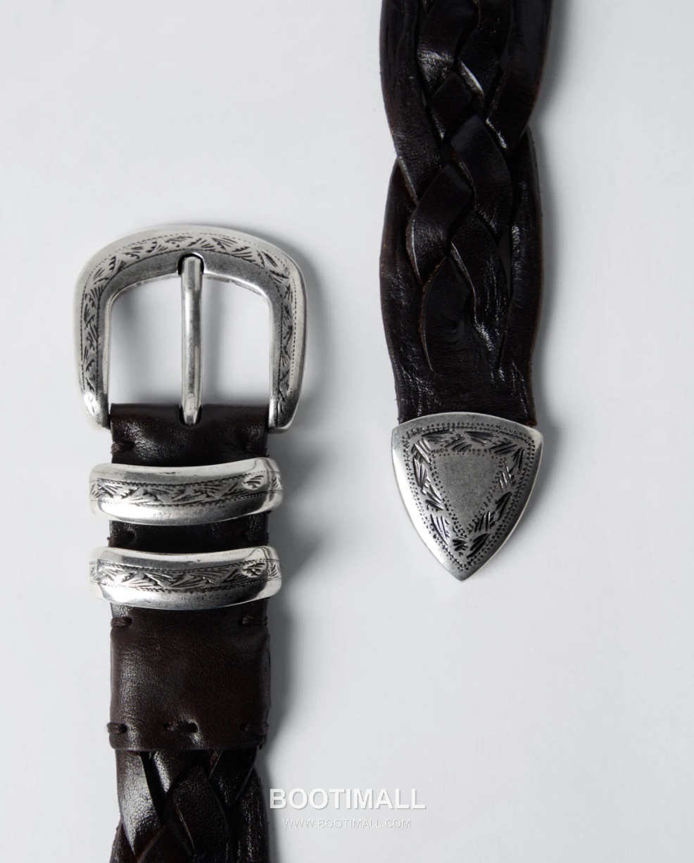 Brunello Cucinelli Braided Belt Leather Brown 브루넬로 쿠치넬리 핸드 브레이디드 벨트 레더 브라운 2