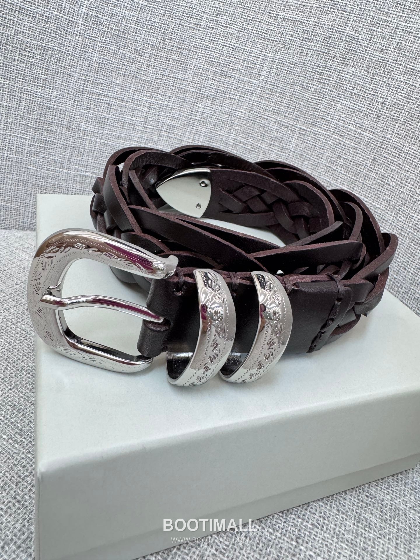 Brunello Cucinelli Braided Belt Leather Brown 브루넬로 쿠치넬리 핸드 브레이디드 벨트 레더 브라운 5