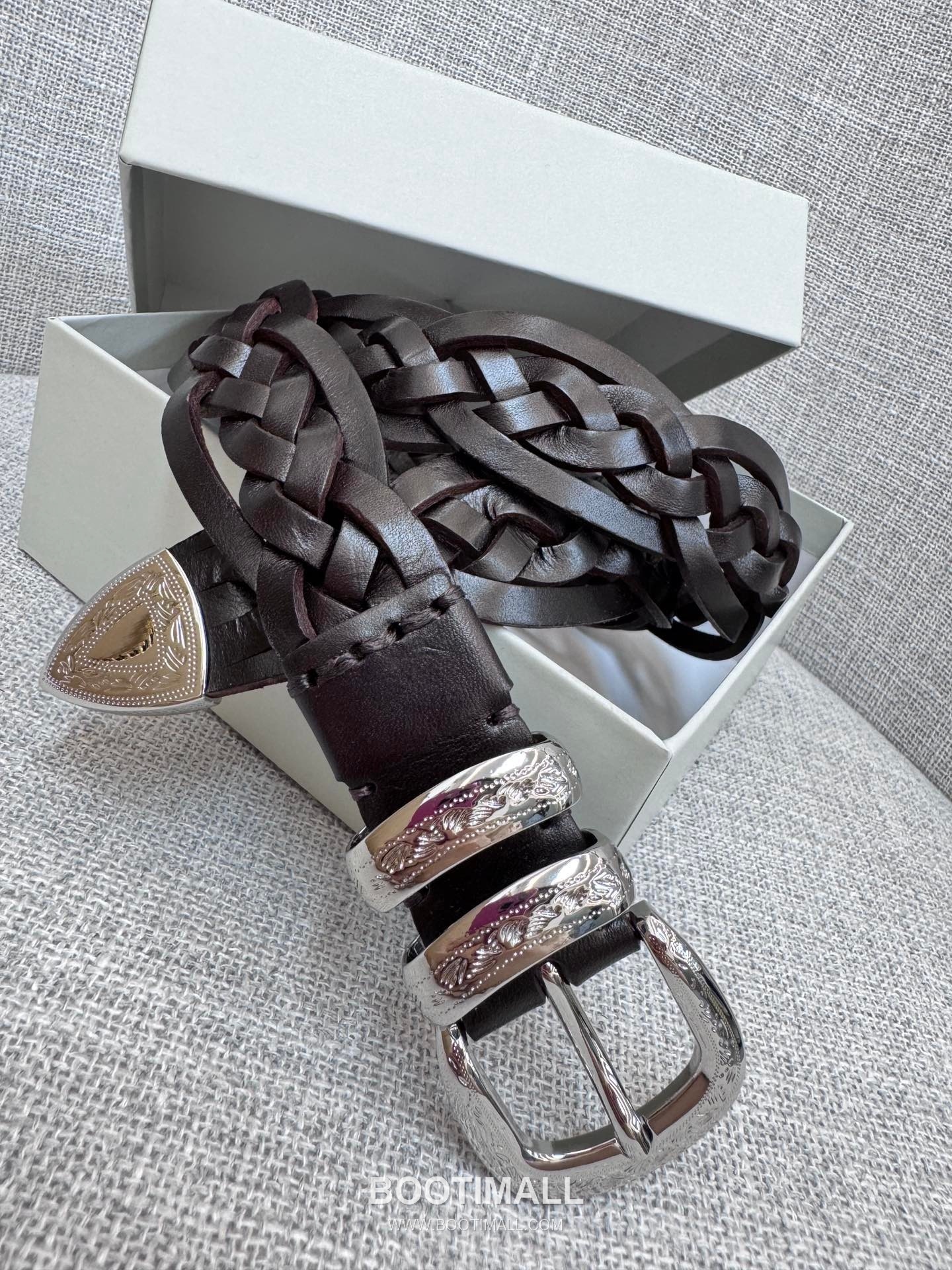 Brunello Cucinelli Braided Belt Leather Brown 브루넬로 쿠치넬리 핸드 브레이디드 벨트 레더 브라운 9