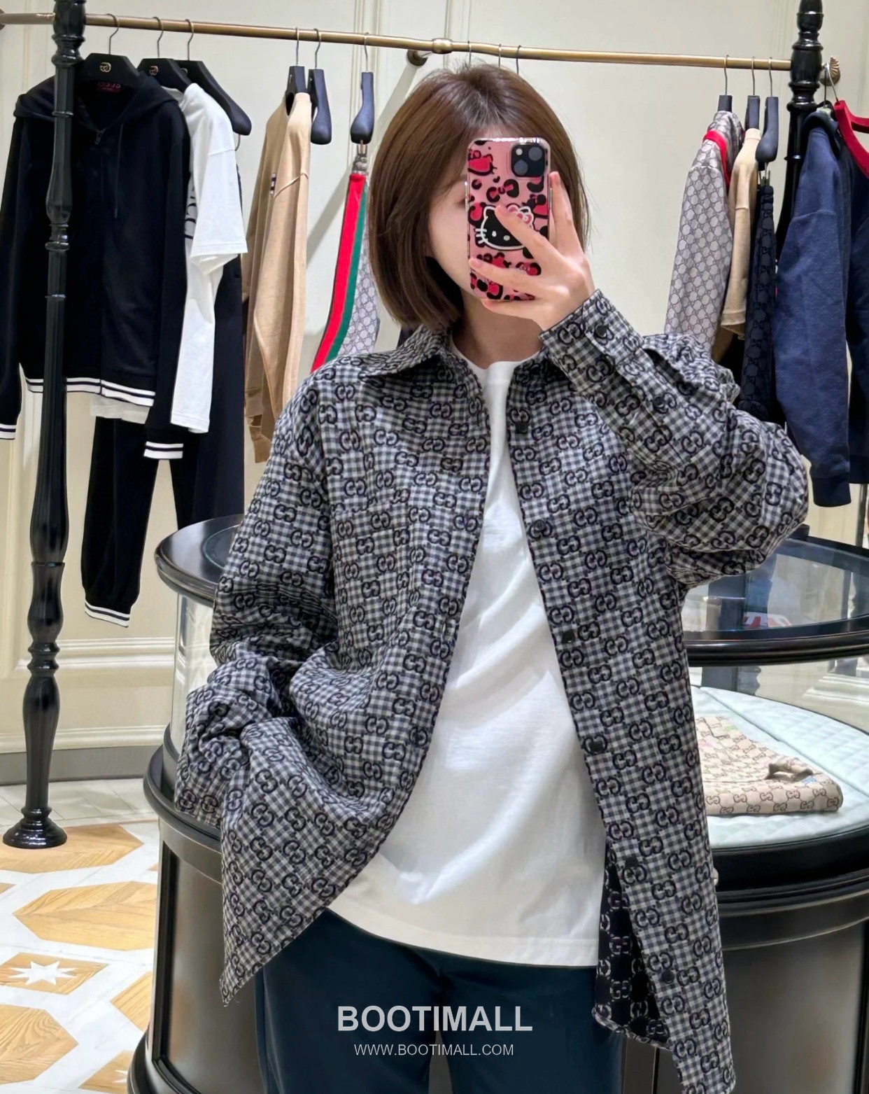 Gucci GG Jacquard Shirt Cotton Wool Blend Black 구찌 GG 자카드 셔츠 코튼 울 혼방 블랙 3